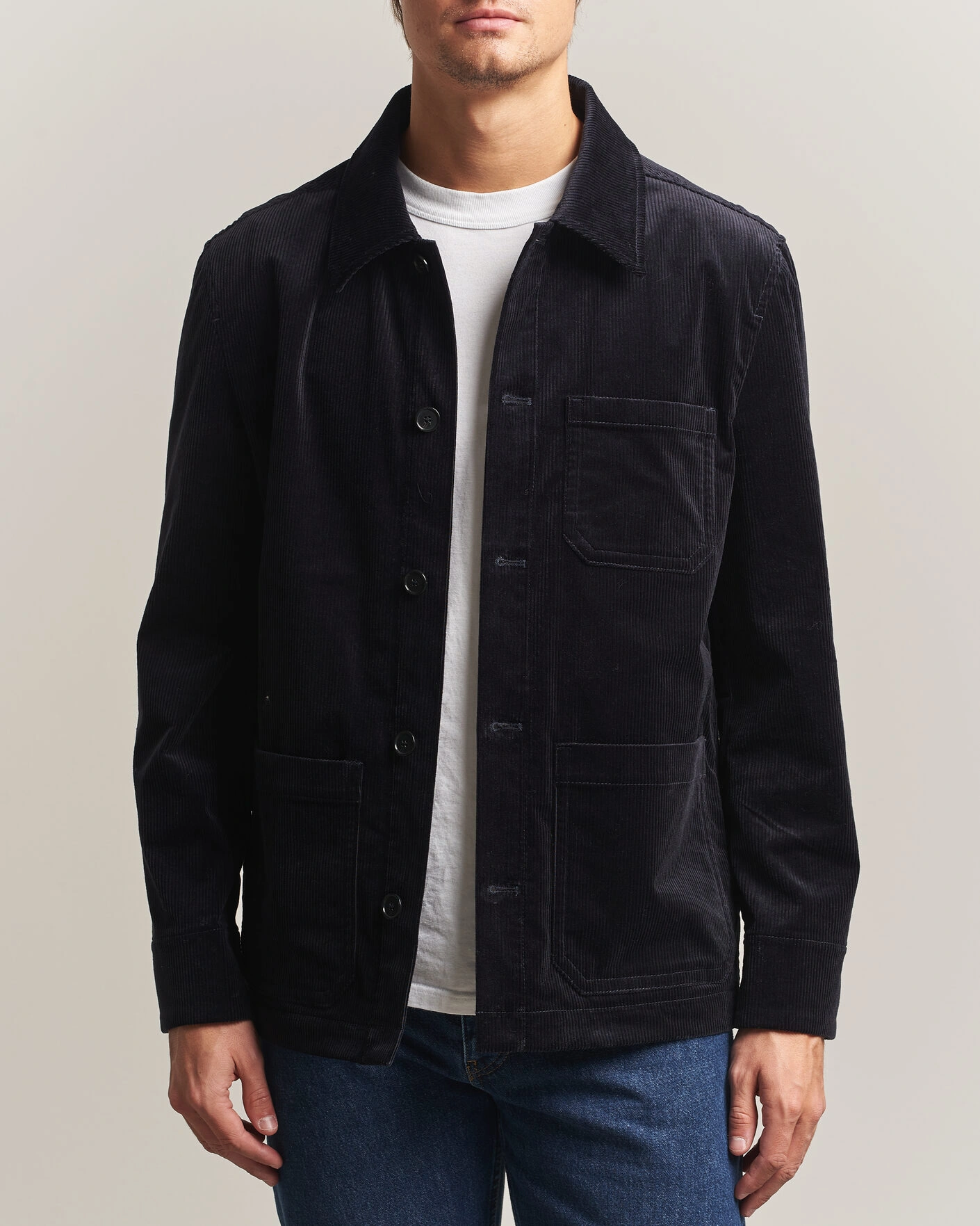 Herr | Skjortor | Filippa K | Taylor Corduroy Overshirt Navy