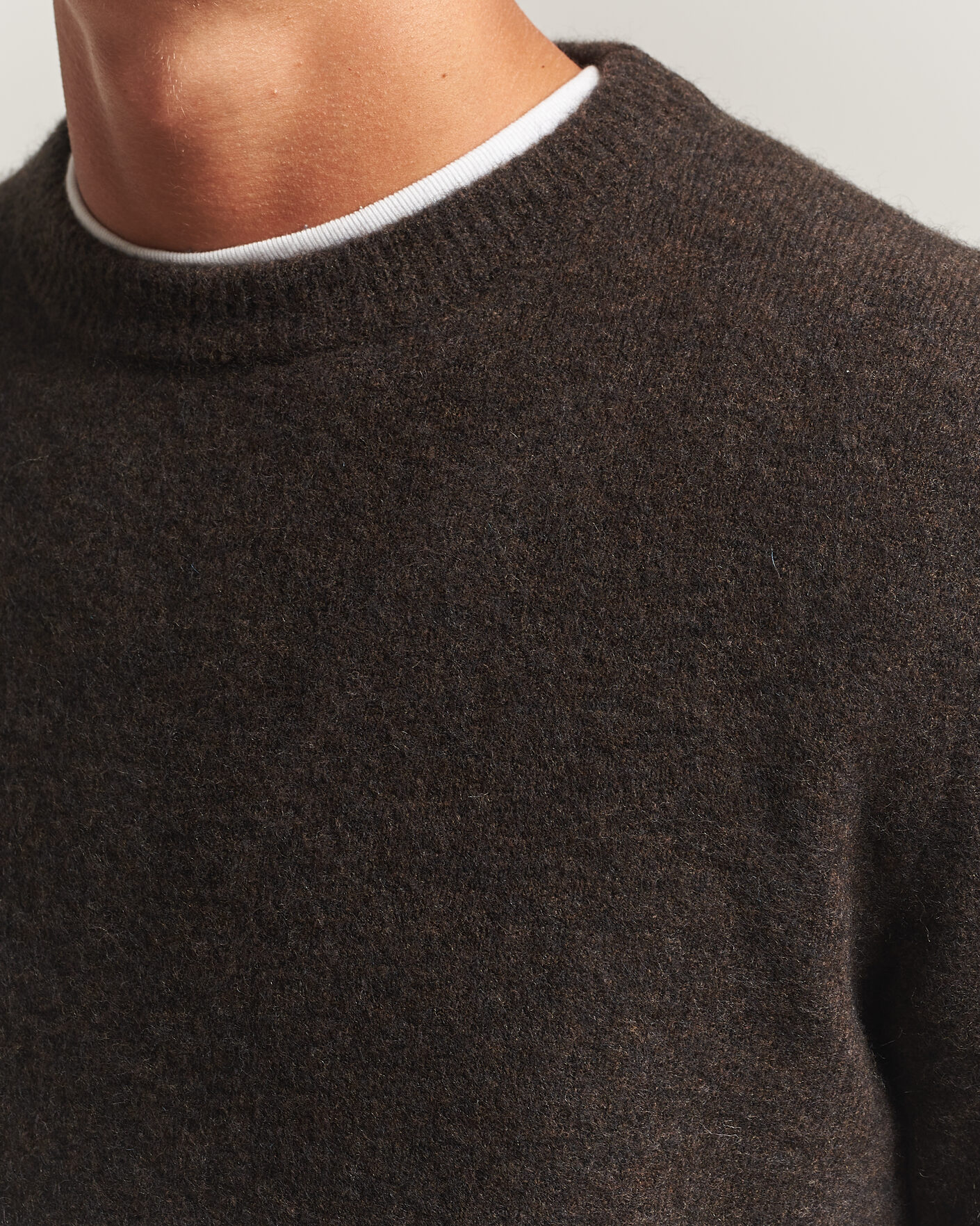 Herr | Tröjor | Filippa K | Yak Knitted Sweater Golden Brown