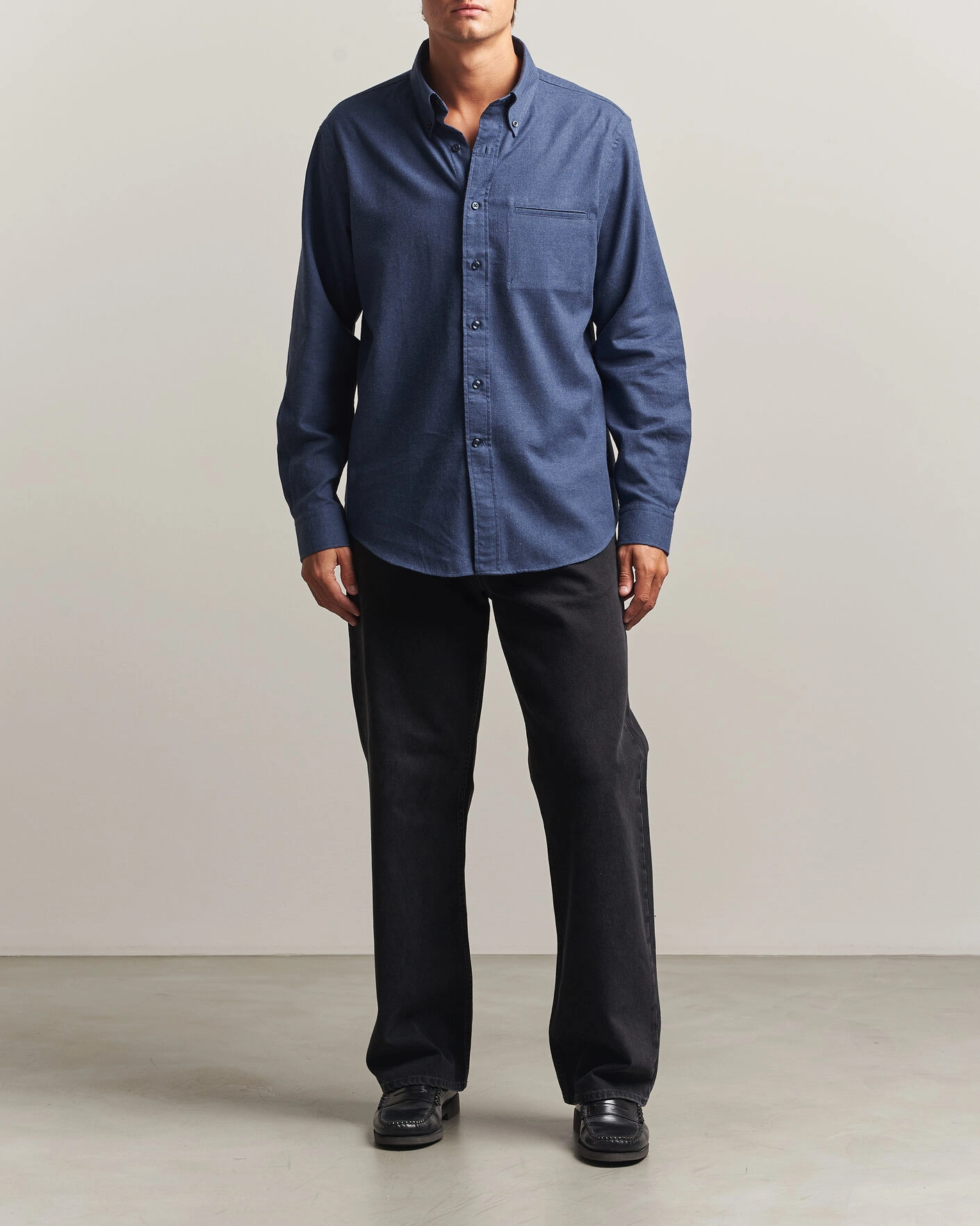 Herr | Skjortor | Filippa K | Zack Flannel Shirt Navy