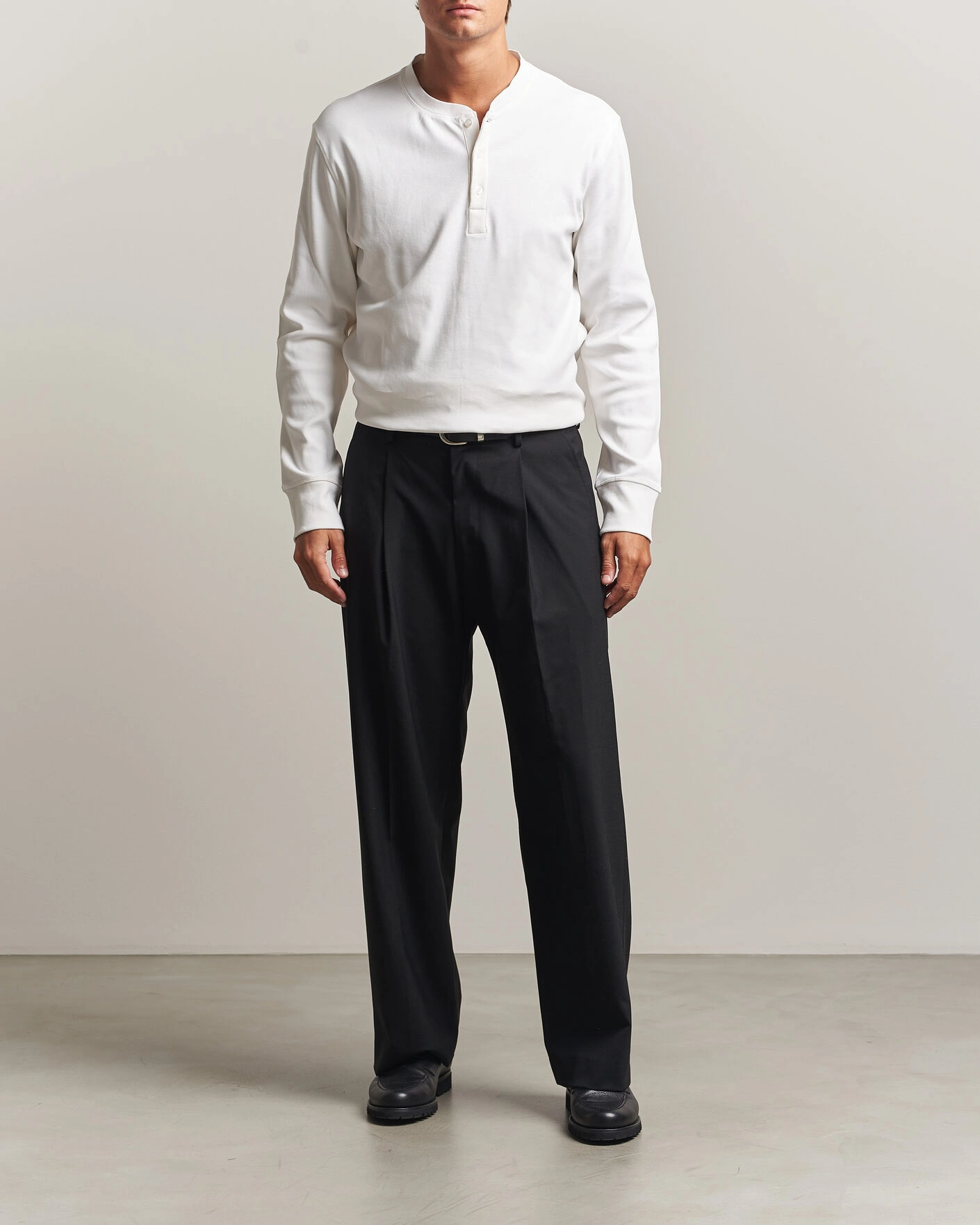 Herr | Tröjor | Filippa K | Cotton Rib Henley White
