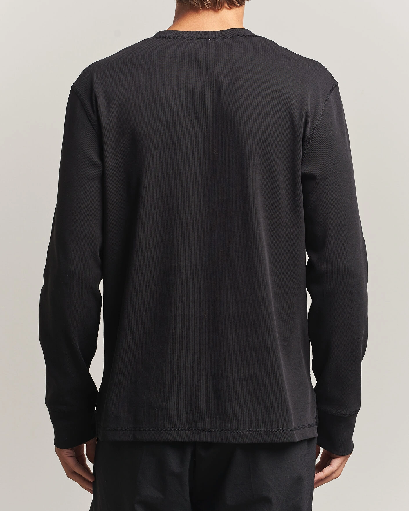 Herr | Tröjor | Filippa K | Cotton Rib Henley Black