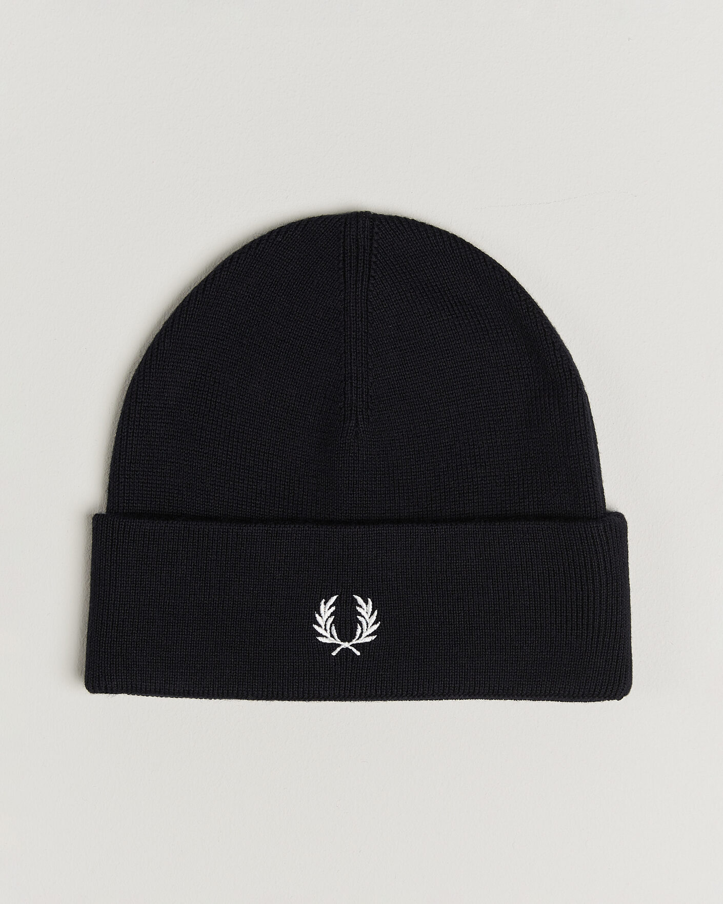 Herr | Mössor | Fred Perry | Merino Wool Beanie Navy