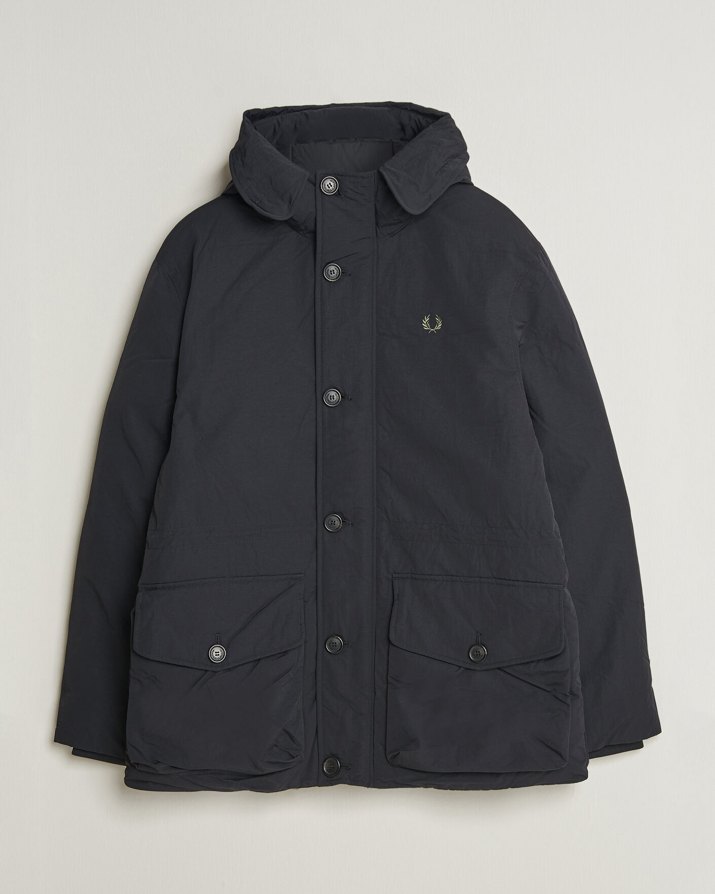 Herr | Jackor | Fred Perry | Padded Patch Pocket Parka Black