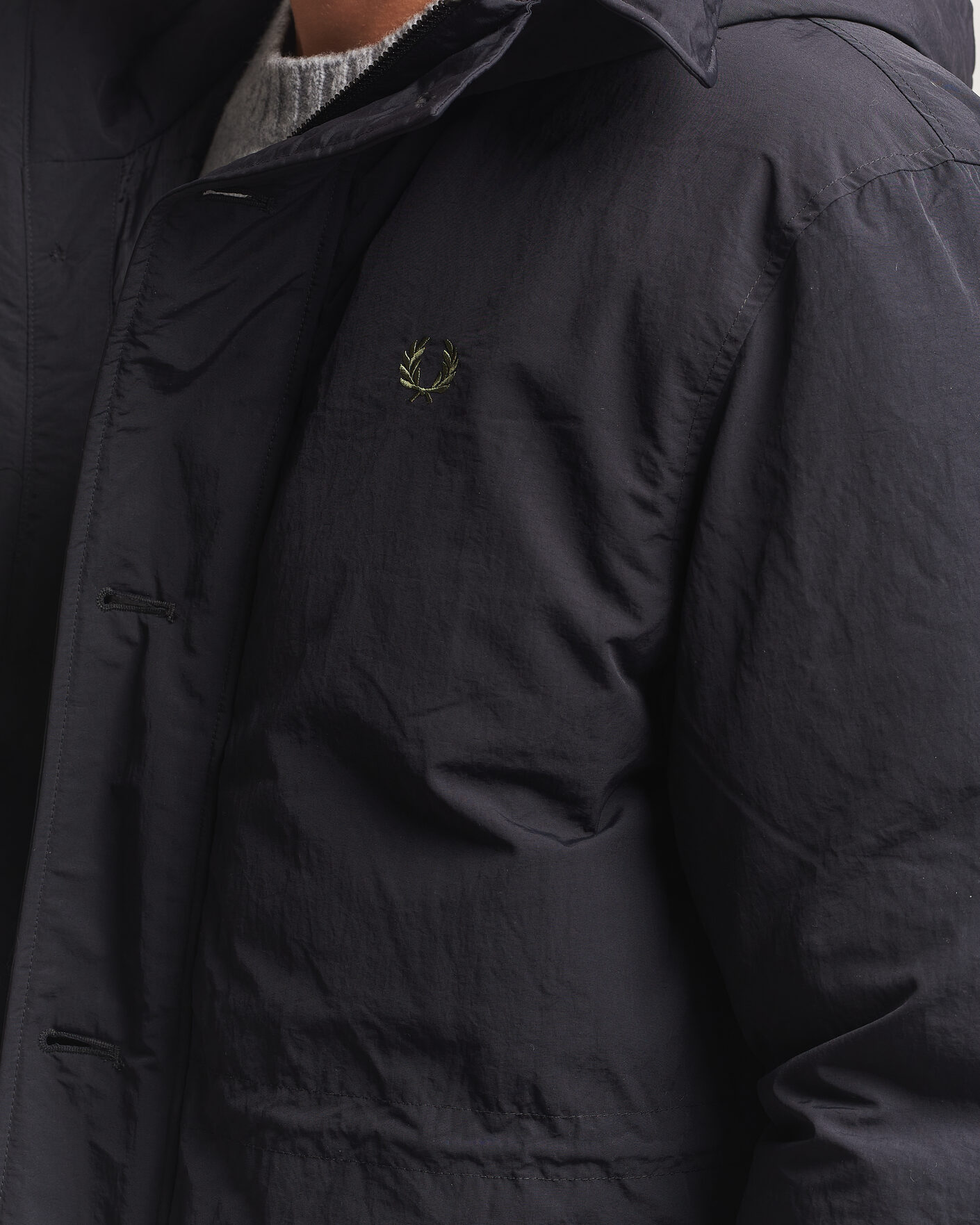 Herr | Jackor | Fred Perry | Padded Patch Pocket Parka Black
