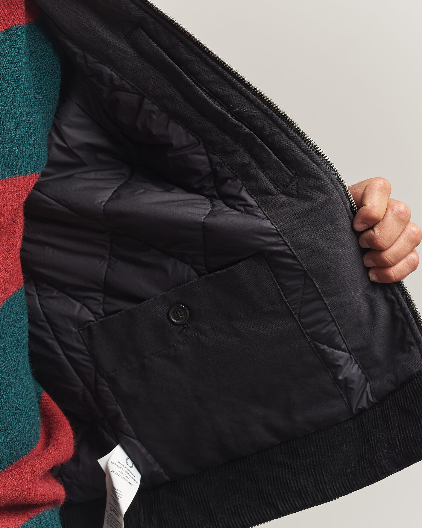 Herr | Jackor | Fred Perry | Cotton Caban Jacket Black