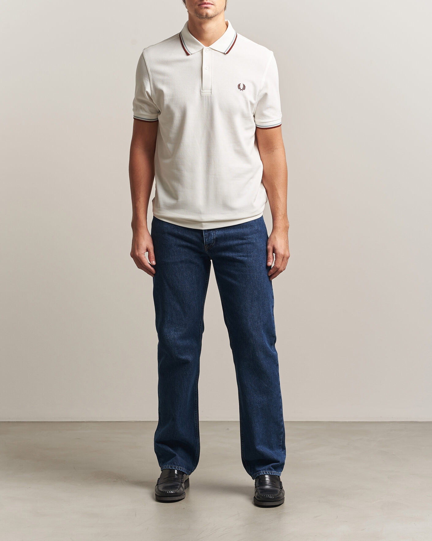 Herr | Pikéer | Fred Perry | Twin Tipped Polo Shirt Ecru