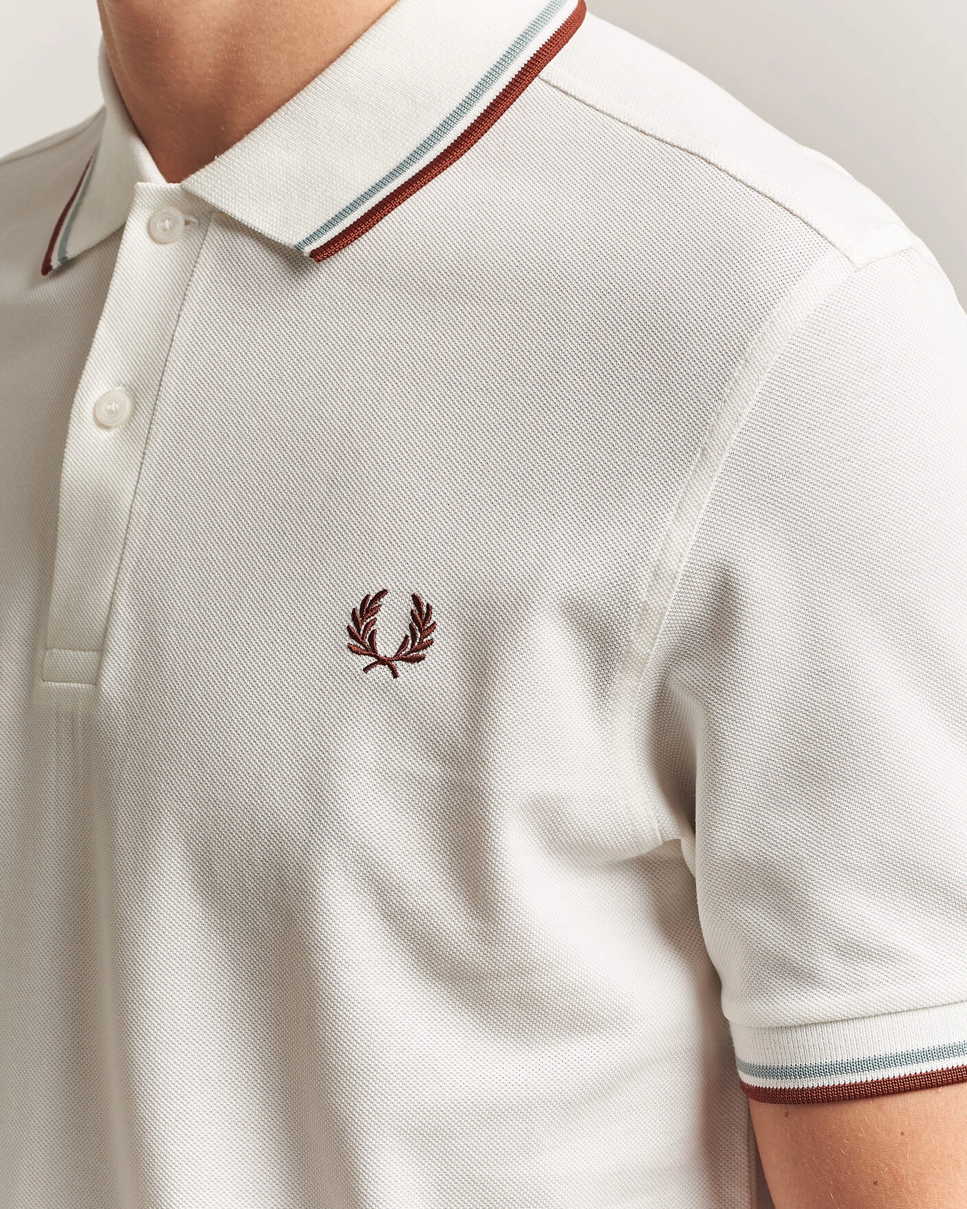 Herr | Pikéer | Fred Perry | Twin Tipped Polo Shirt Ecru