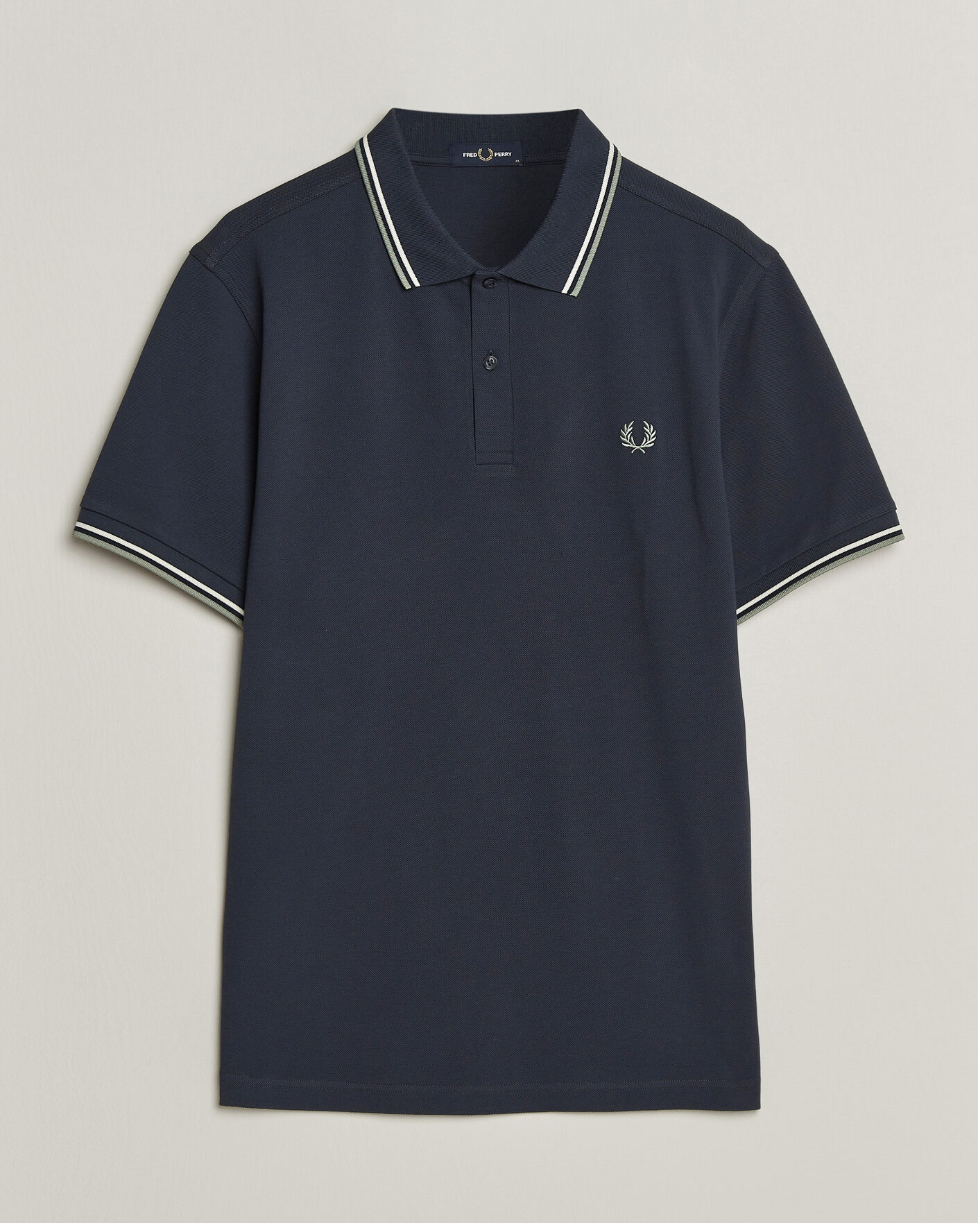Herr | Pikéer | Fred Perry | Twin Tipped Polo Shirt Dark Airforce