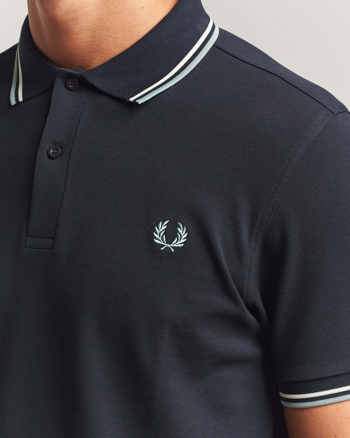 Herr | Pikéer | Fred Perry | Twin Tipped Polo Shirt Navy