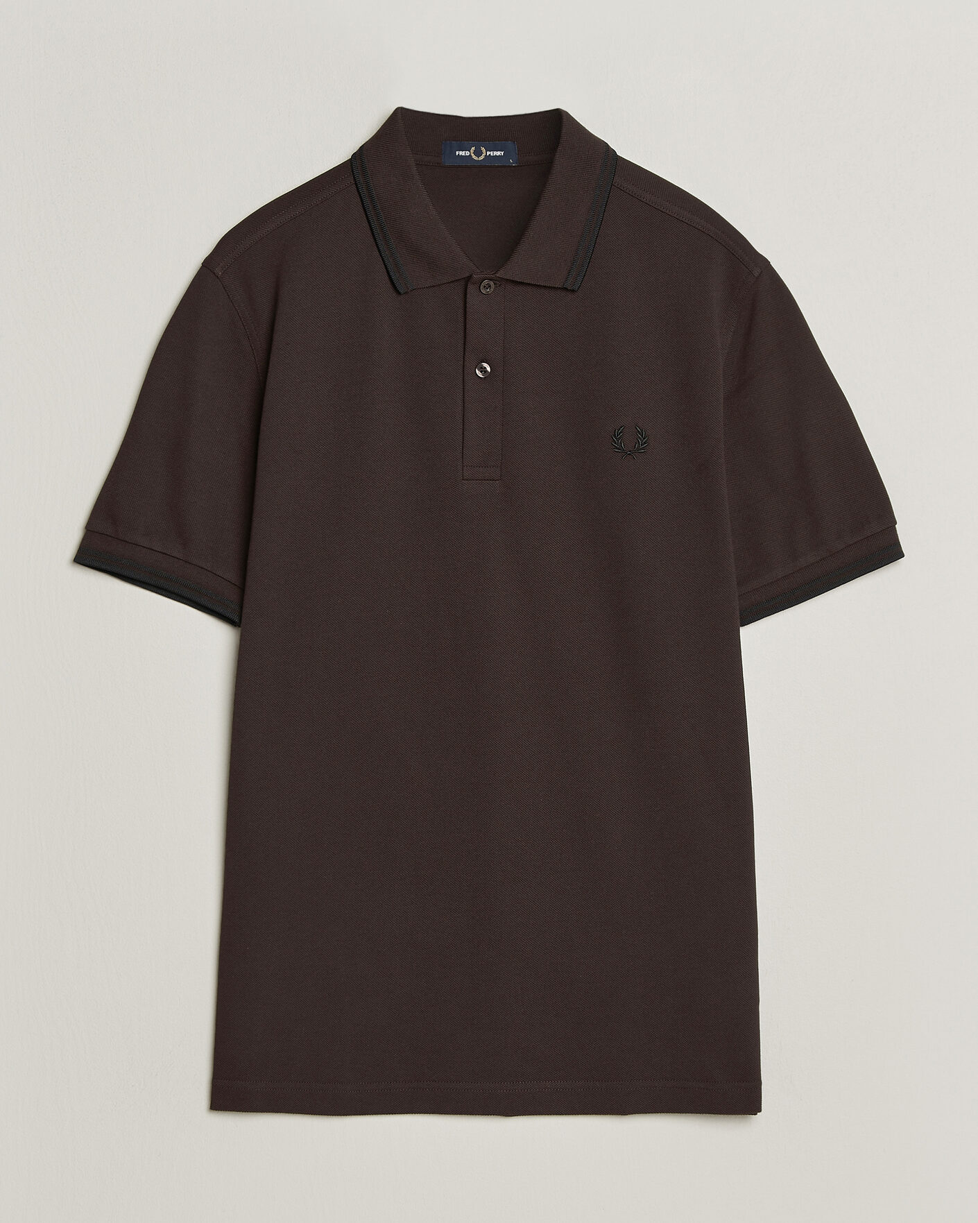 Herr | Pikéer | Fred Perry | Twin Tipped Polo Shirt Rich Brown