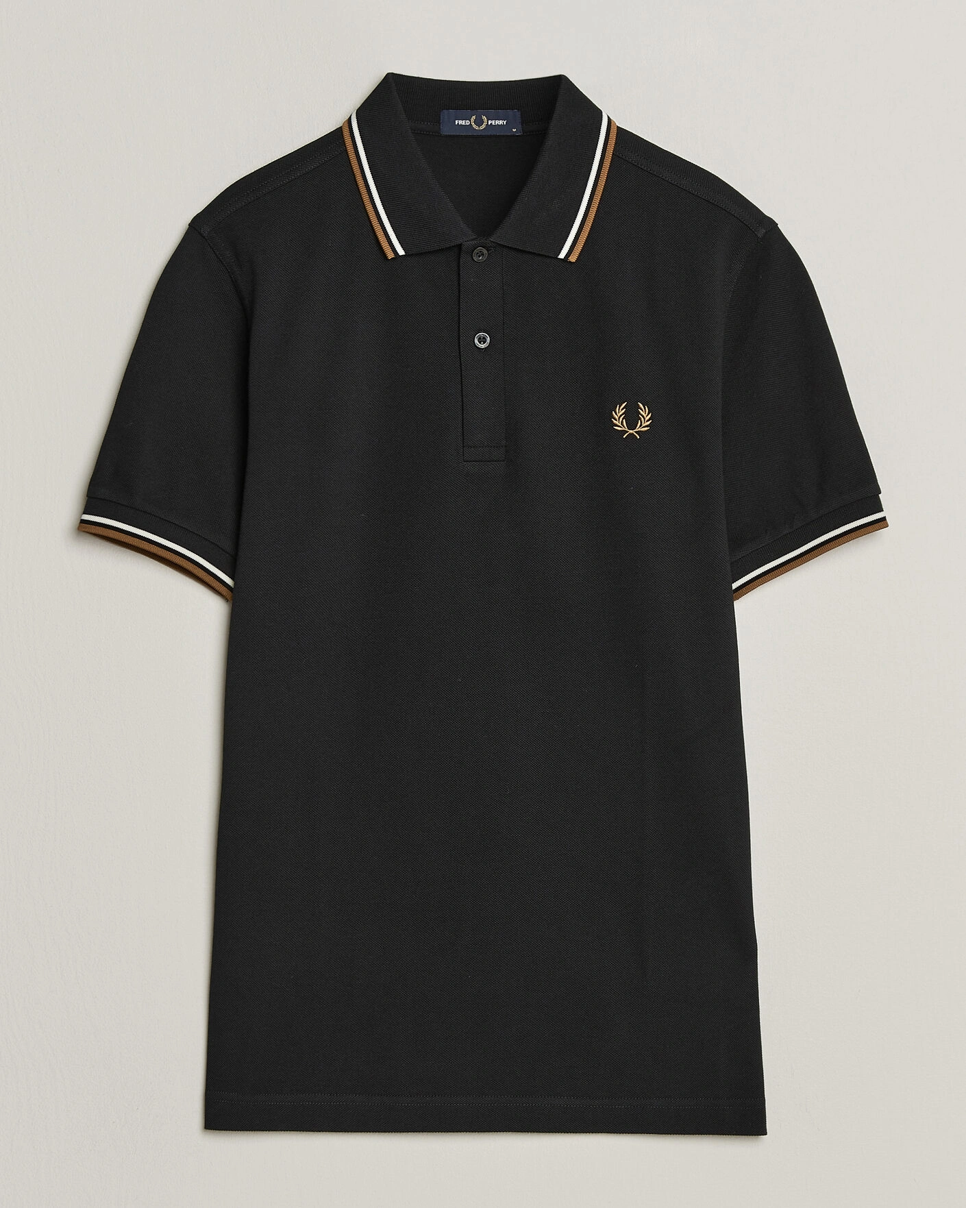 Herr | Pikéer | Fred Perry | Twin Tipped Polo Shirt Black