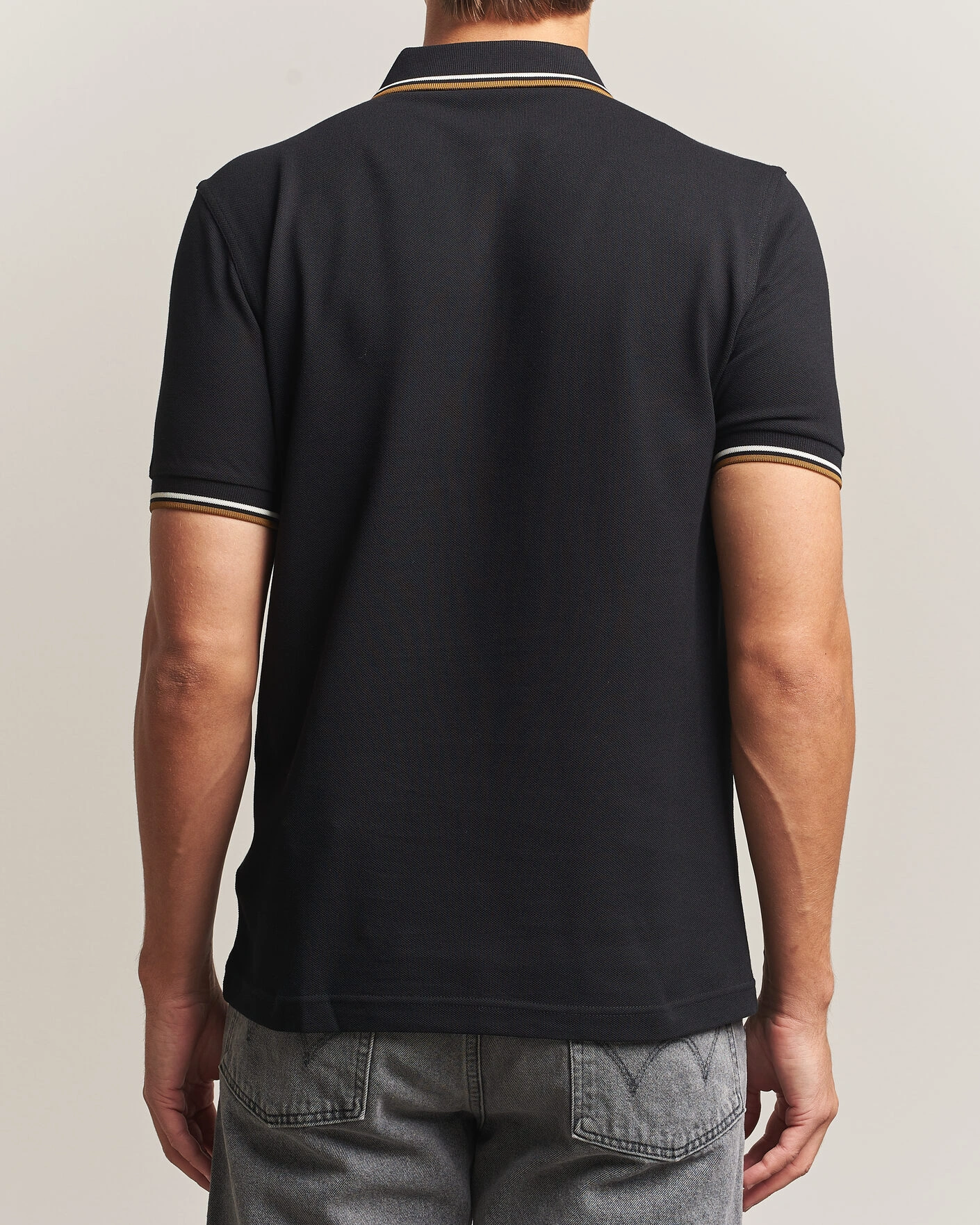Herr | Pikéer | Fred Perry | Twin Tipped Polo Shirt Black