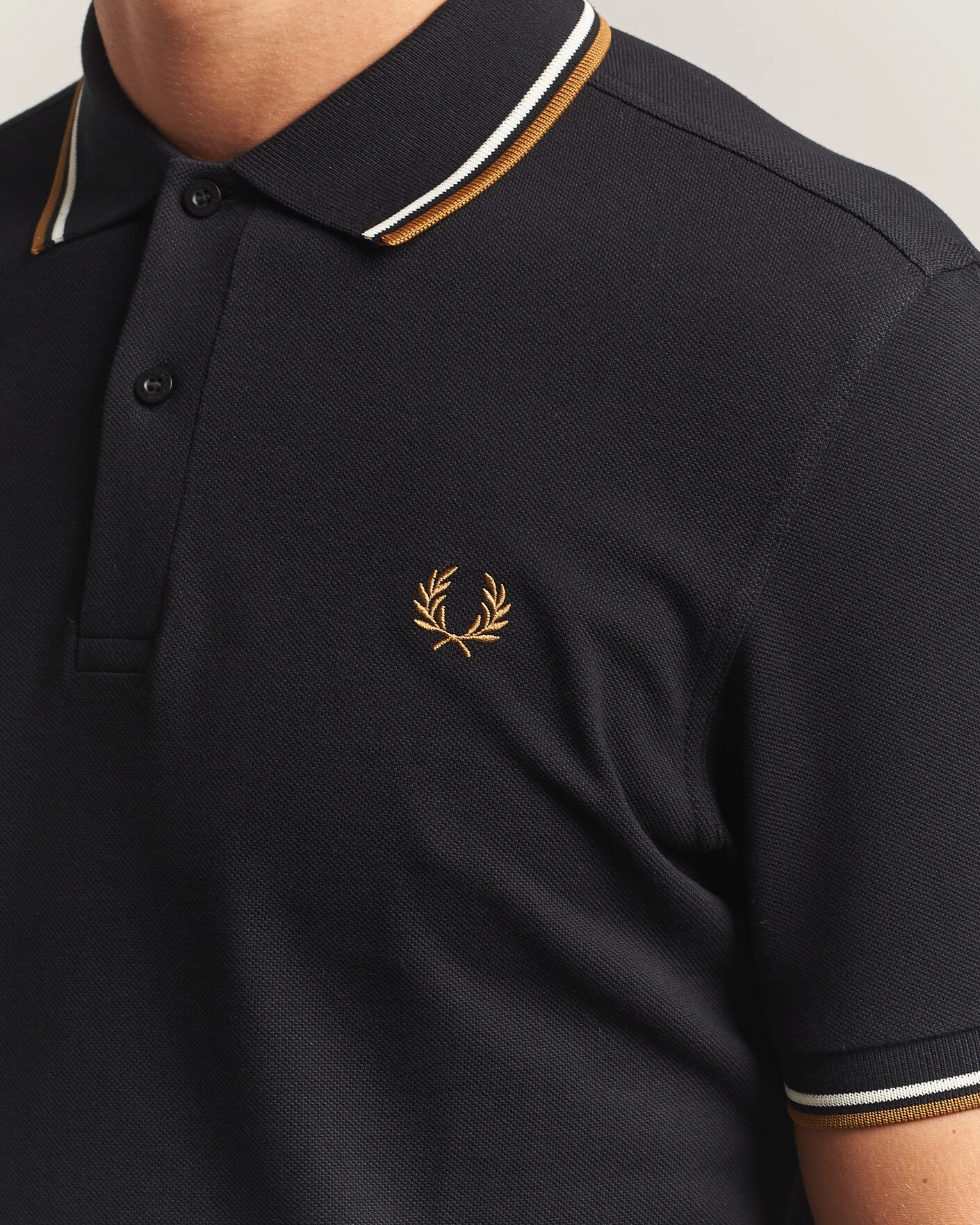 Herr | Pikéer | Fred Perry | Twin Tipped Polo Shirt Black