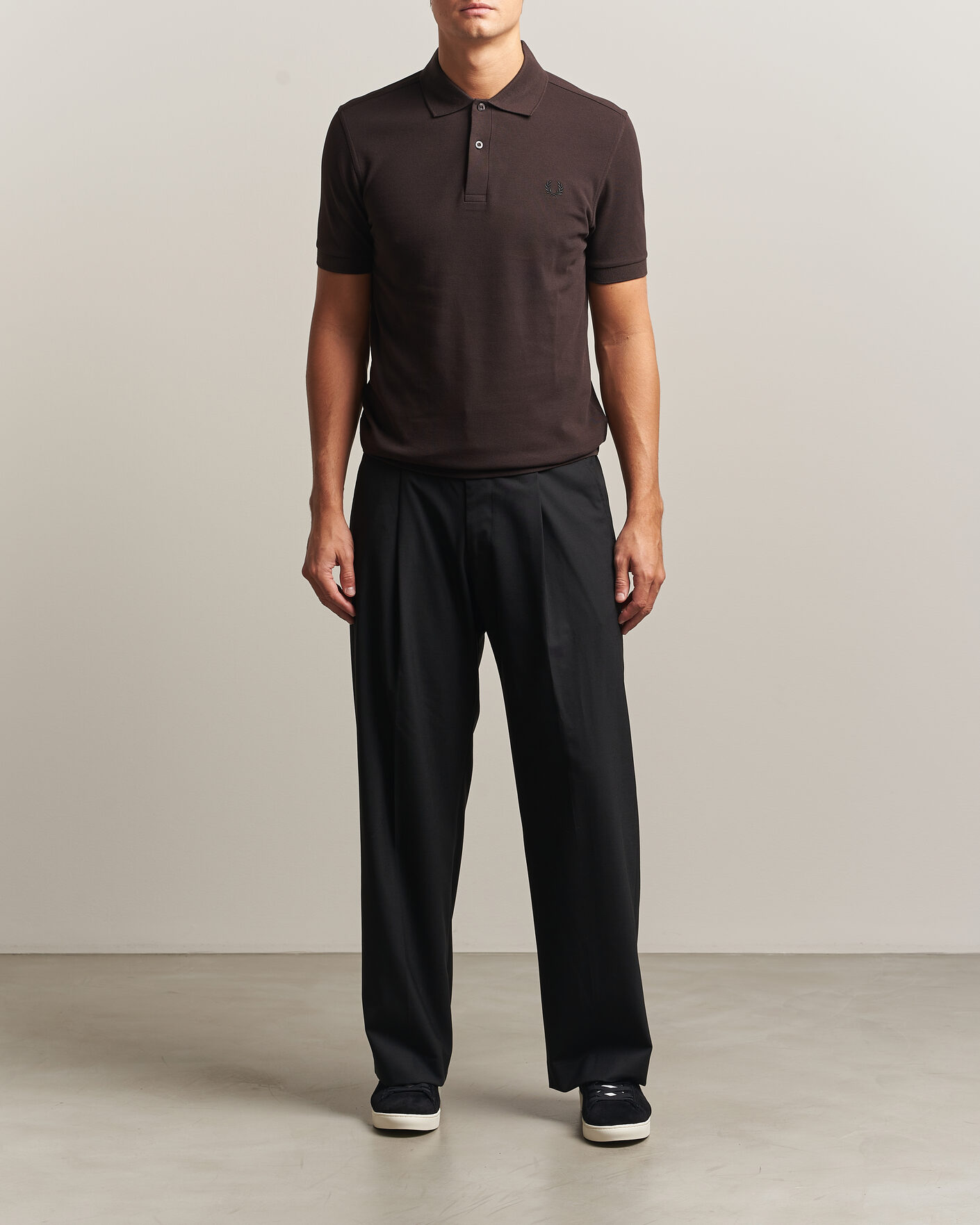 Herr | Pikéer | Fred Perry | Plain Polo Shirt Night Rich Brown