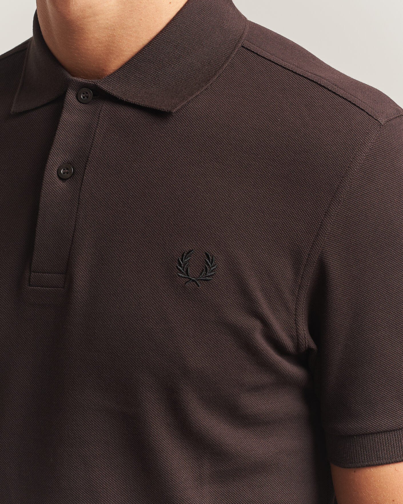 Herr | Pikéer | Fred Perry | Plain Polo Shirt Night Rich Brown