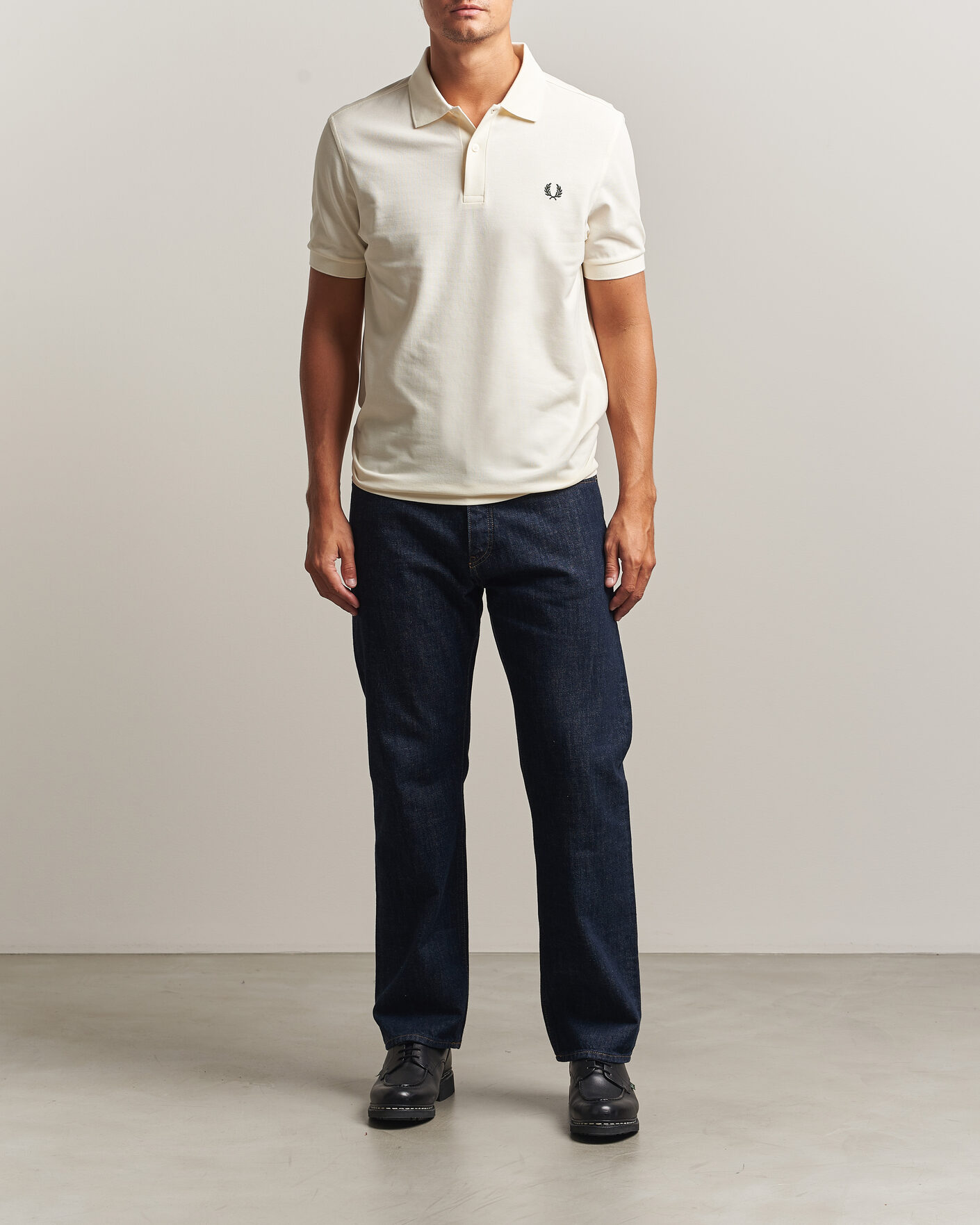 Herr | Pikéer | Fred Perry | Plain Polo Shirt Night Ecru