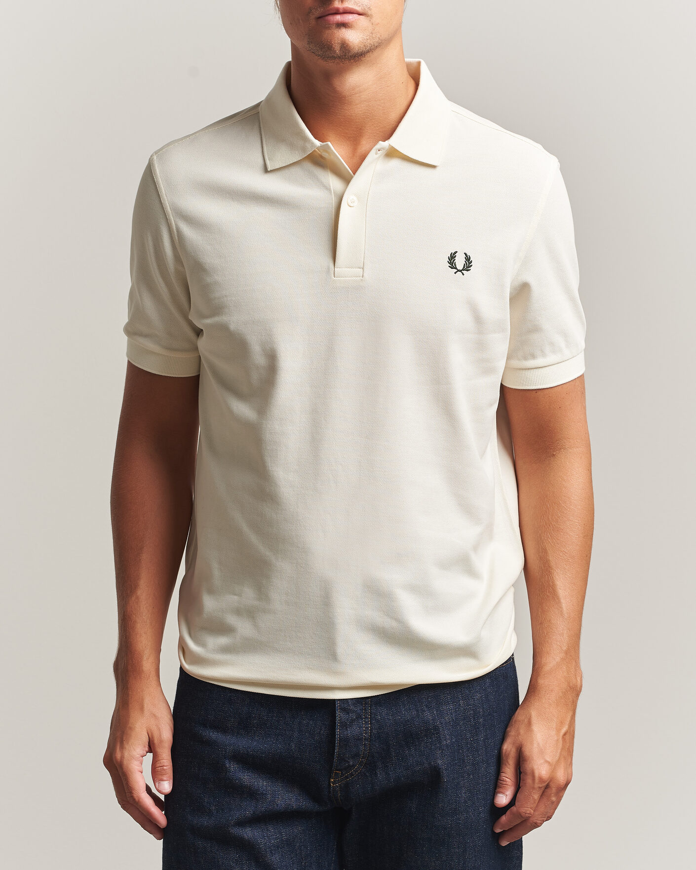 Herr | Pikéer | Fred Perry | Plain Polo Shirt Night Ecru