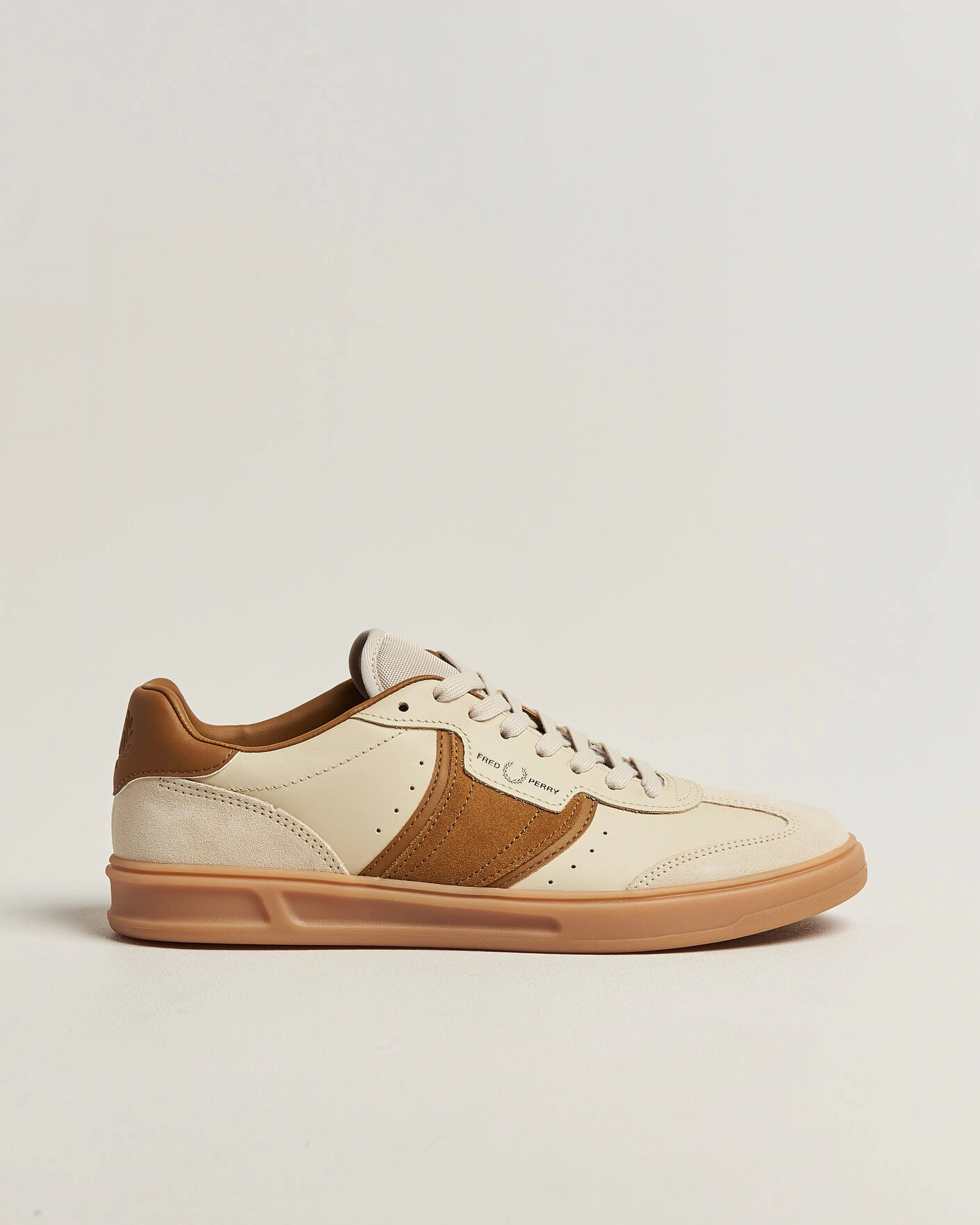 Herr | Sneakers | Fred Perry | B4 Leather/Suede Sneaker Oatmeal