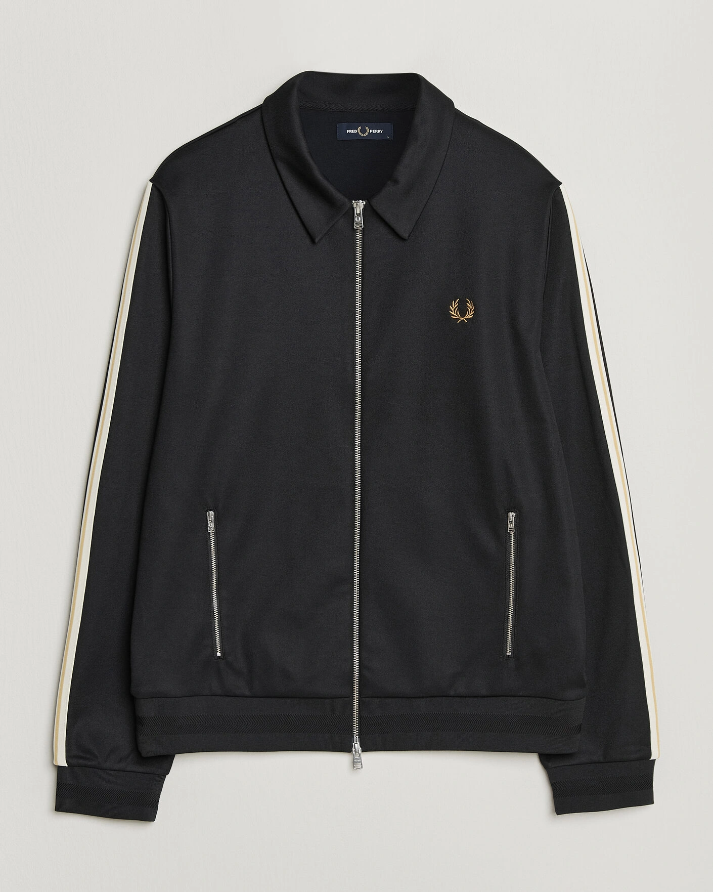 Herr | Tröjor | Fred Perry | Tipped Taped Track Jacket Black