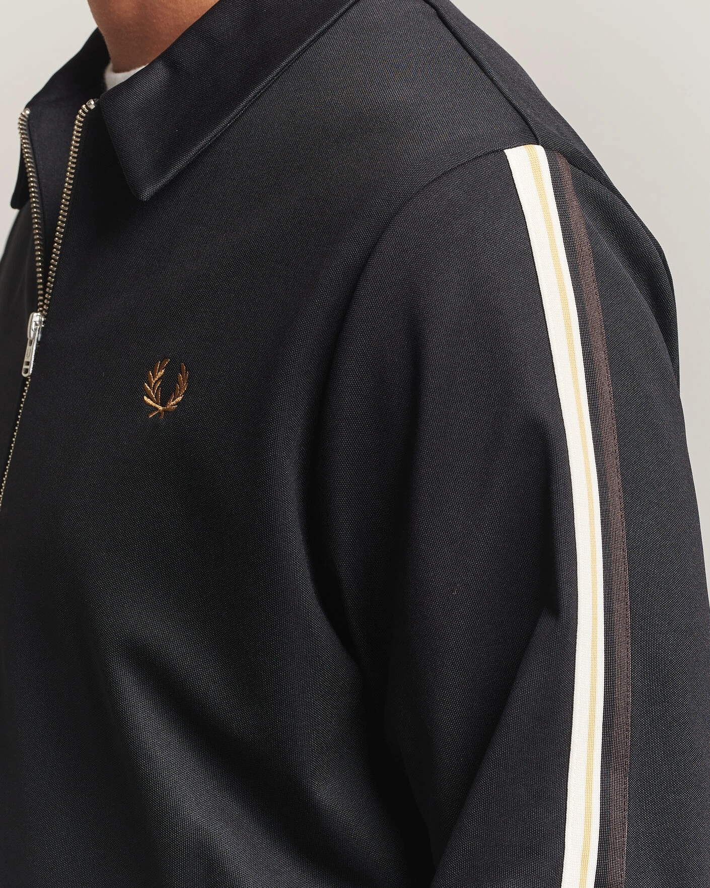 Herr | Tröjor | Fred Perry | Tipped Taped Track Jacket Black