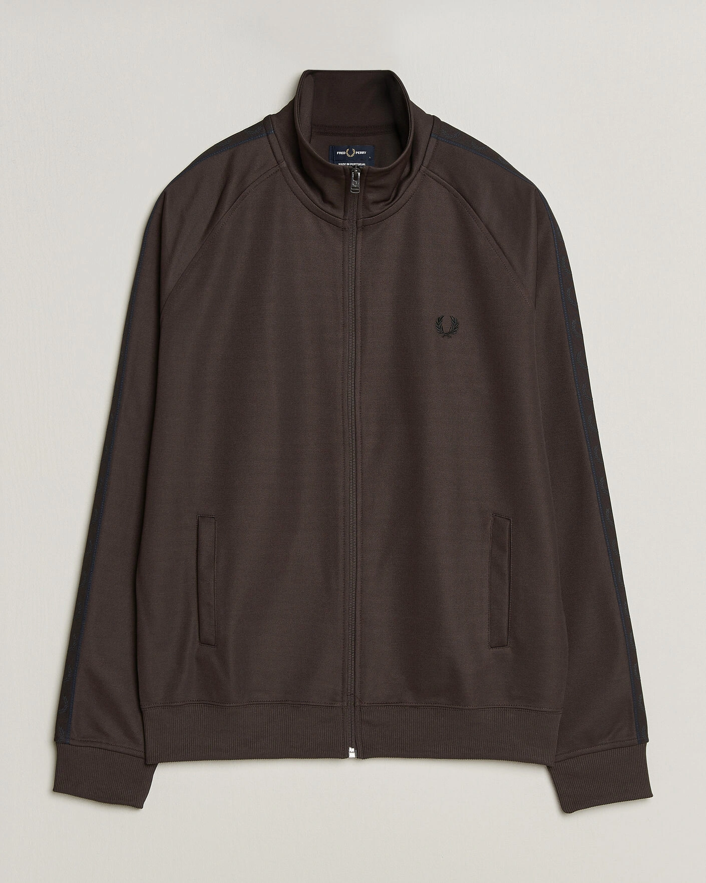 Herr | Tröjor | Fred Perry | Taped Track Jacket Rich Brown