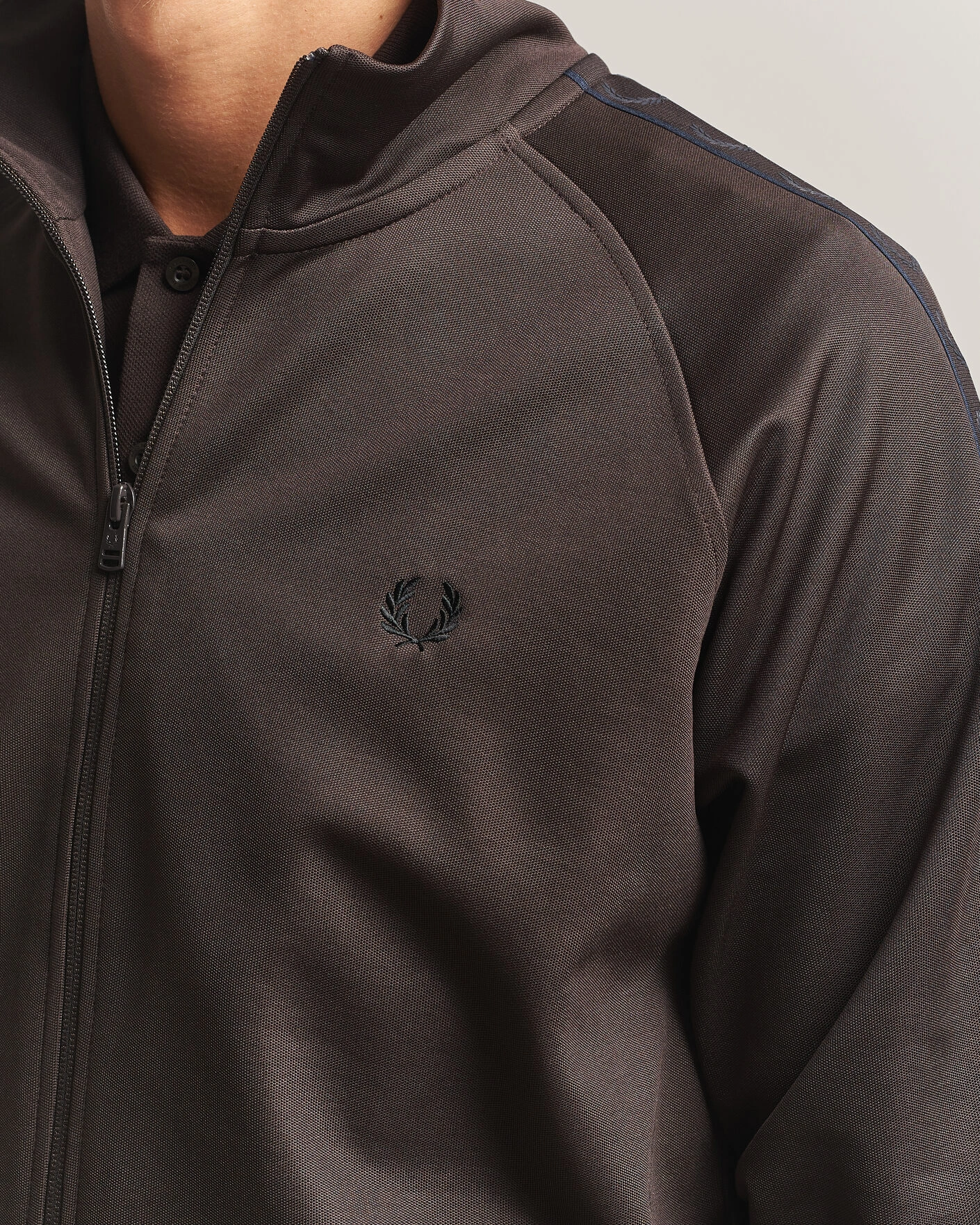 Herr | Tröjor | Fred Perry | Taped Track Jacket Rich Brown