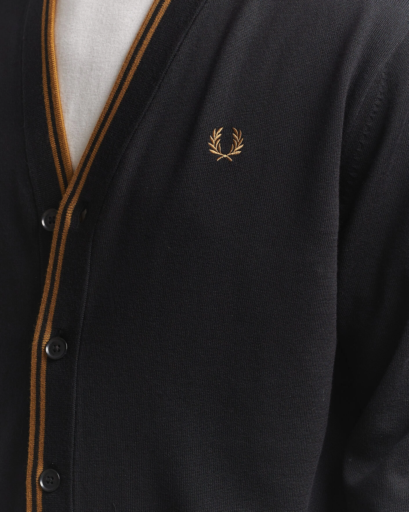 Herr | Tröjor | Fred Perry | Classic Knitted Cardigan Black