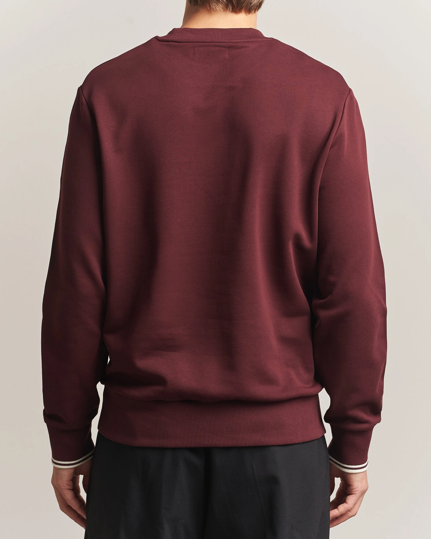 Herr | Tröjor | Fred Perry | Crew Neck Sweatshirt Oxblood