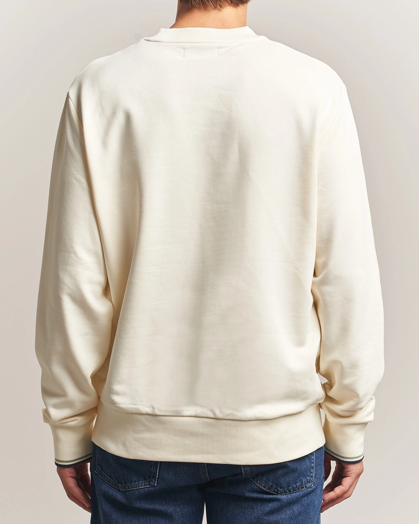 Herr | Tröjor | Fred Perry | Crew Neck Sweatshirt Ecru