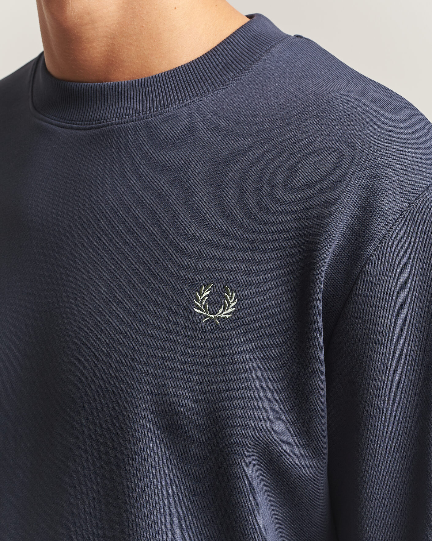 Herr | Tröjor | Fred Perry | Crew Neck Sweatshirt Dark Airforce