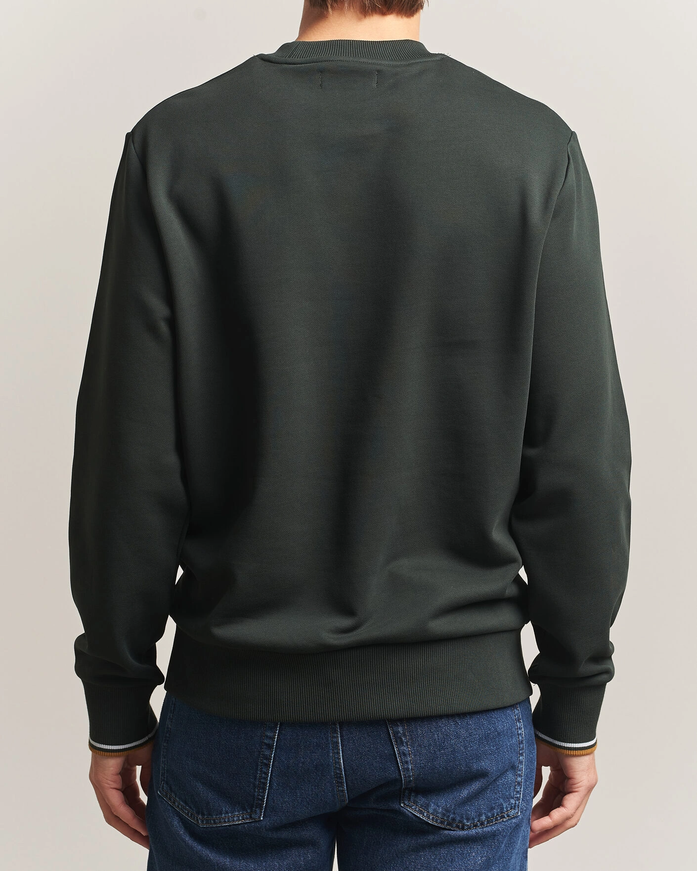Herr | Tröjor | Fred Perry | Crew Neck Sweatshirt Night Green