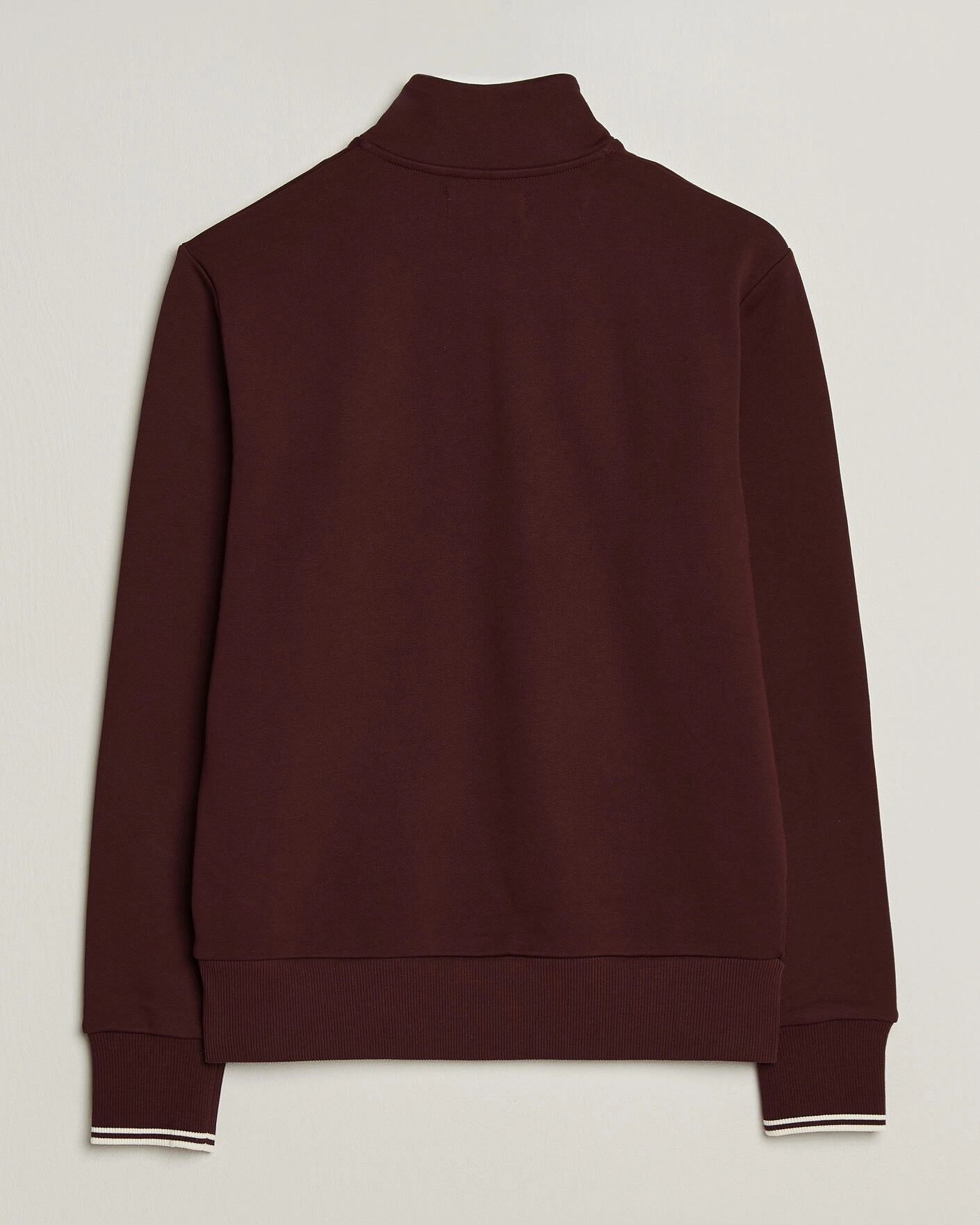 Herr | Tröjor | Fred Perry | Half Zip Sweatshirt Oxblood