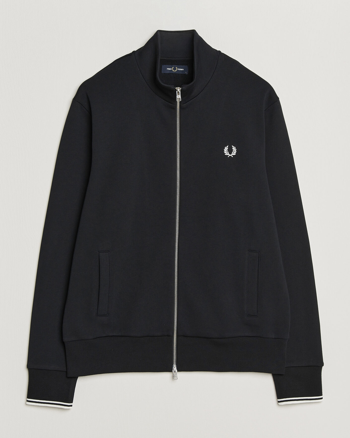 Herr | Tröjor | Fred Perry | Full Zip Sweatshirt Black