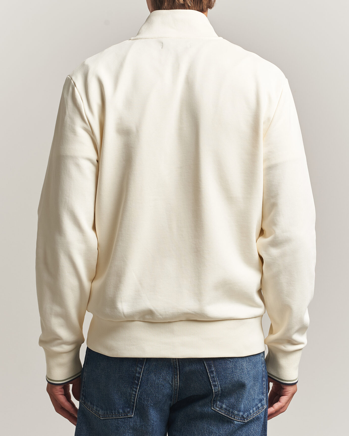 Herr | Tröjor | Fred Perry | Full Zip Sweatshirt Ecru