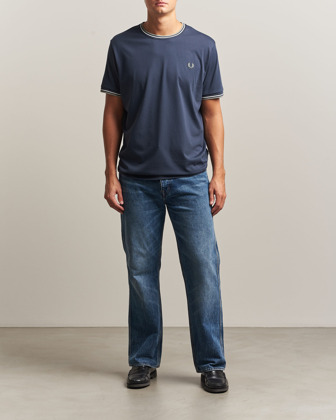 Herr | T-Shirts | Fred Perry | Twin Tipped T-Shirt Dark Airforce
