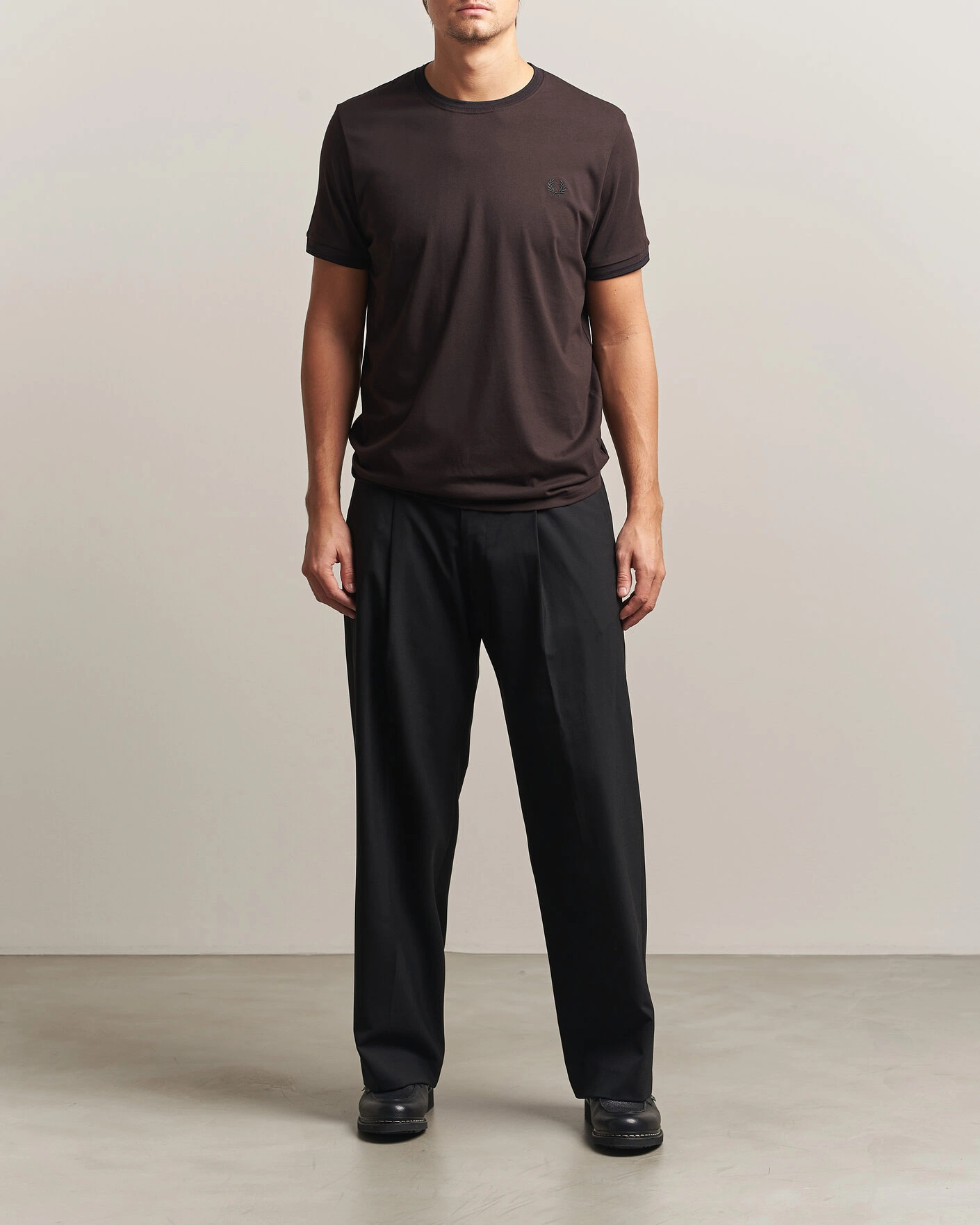 Herr | T-Shirts | Fred Perry | Twin Tipped T-Shirt Rich Brown