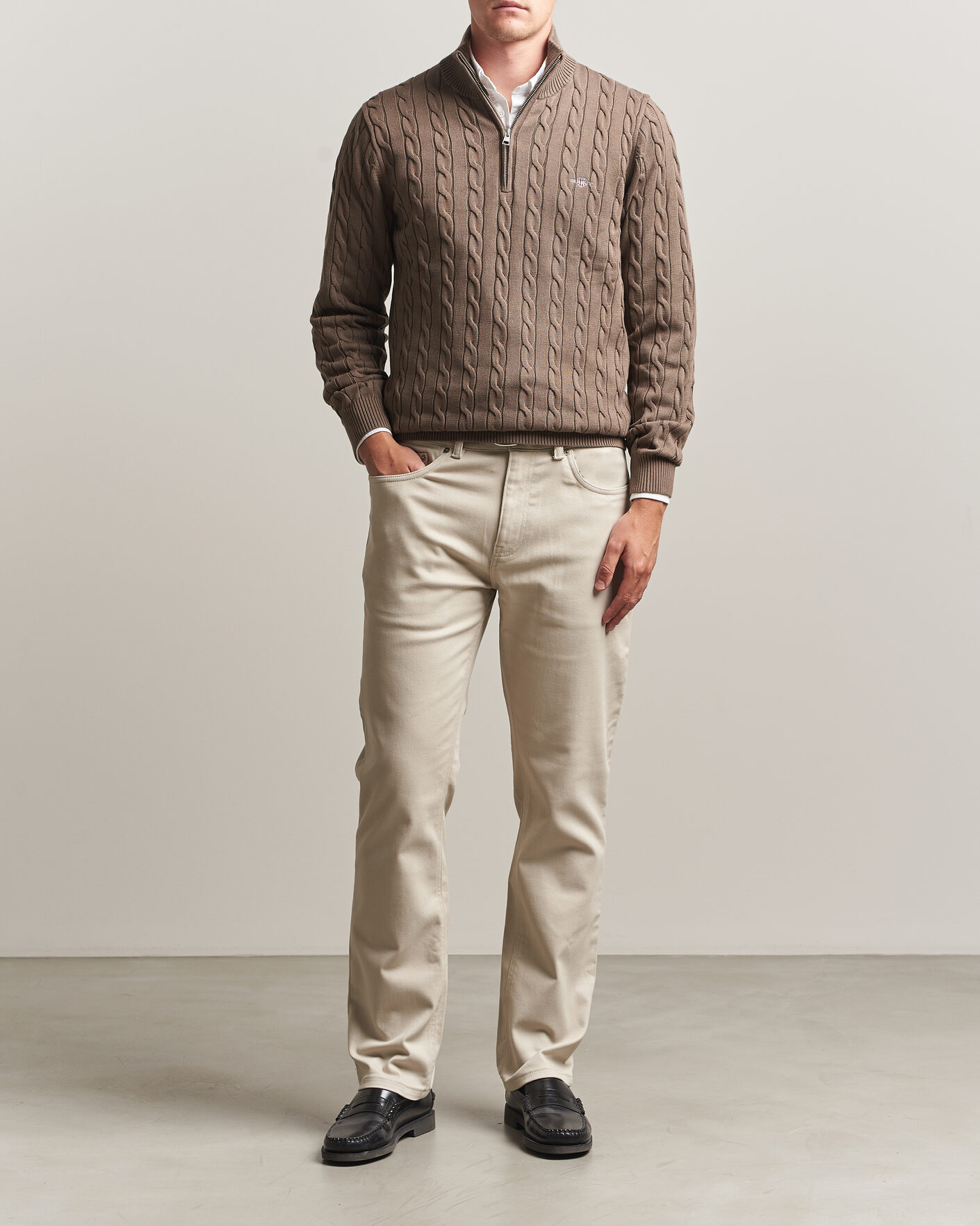 Herr | Byxor | Gant | Regular Fit Soft Twill 5-Pocket Pants Clay Beige