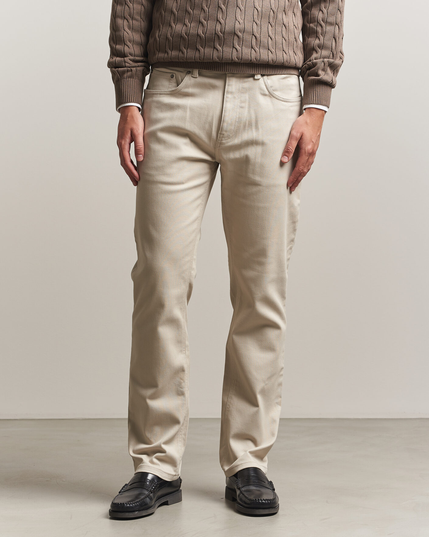 Herr | Byxor | Gant | Regular Fit Soft Twill 5-Pocket Pants Clay Beige