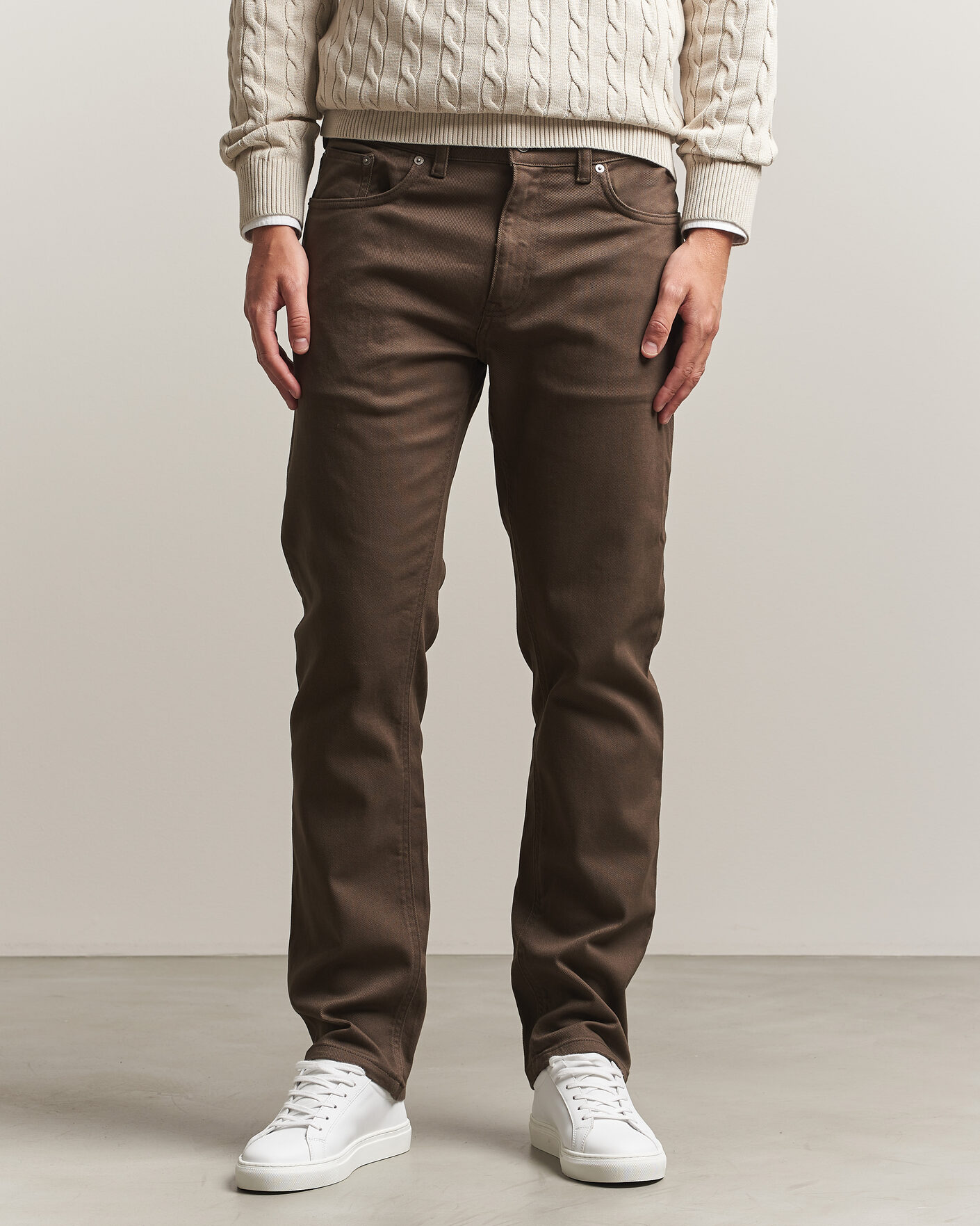 Herr | Byxor | Gant | Regular Fit Soft Twill 5-Pocket Pants Shadow Brown