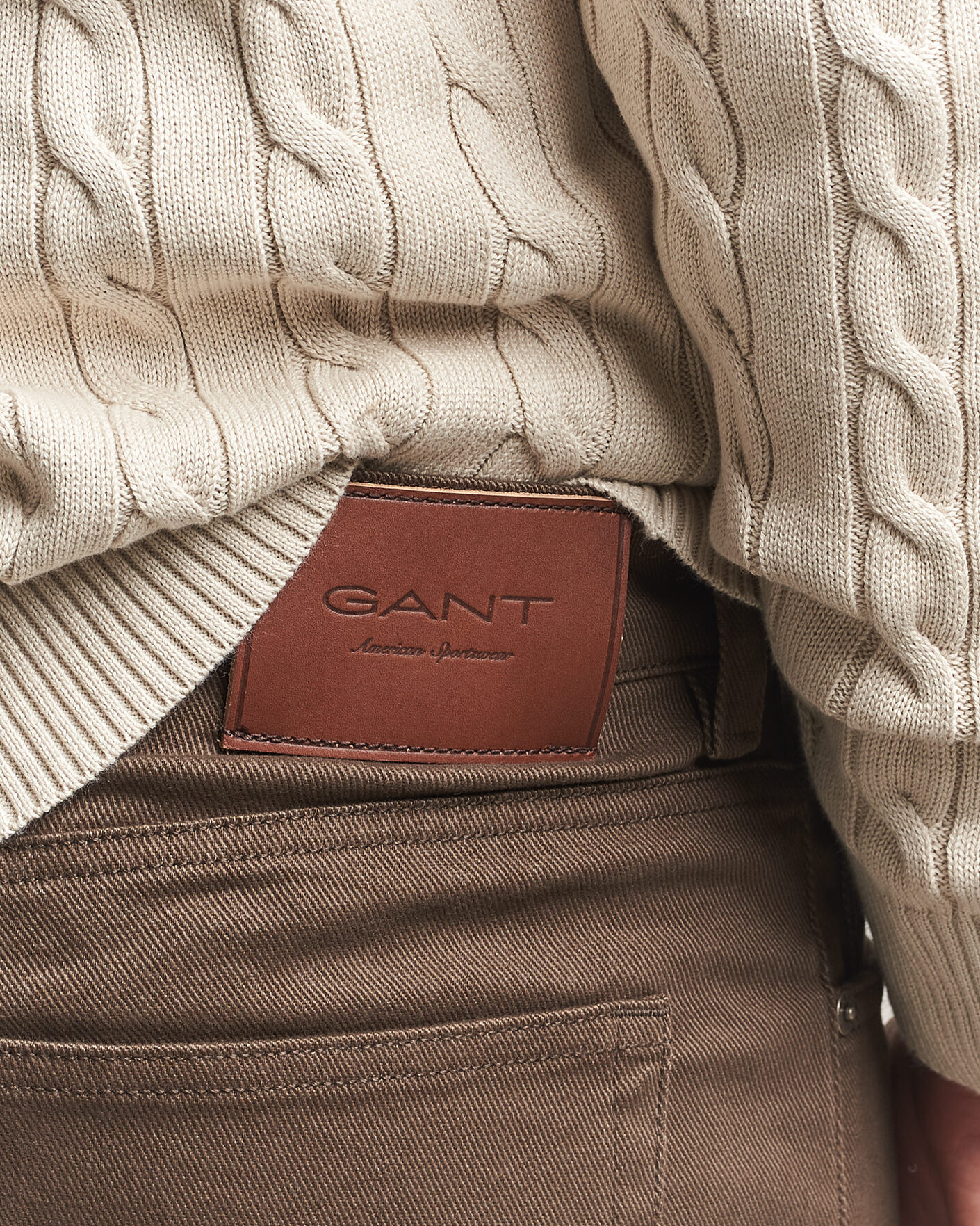 Herr | Byxor | Gant | Regular Fit Soft Twill 5-Pocket Pants Shadow Brown