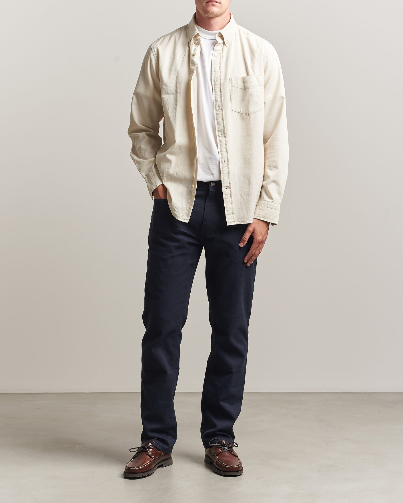 Herr | Byxor | Gant | Regular Fit Soft Twill 5-Pocket Pants Evening Blue