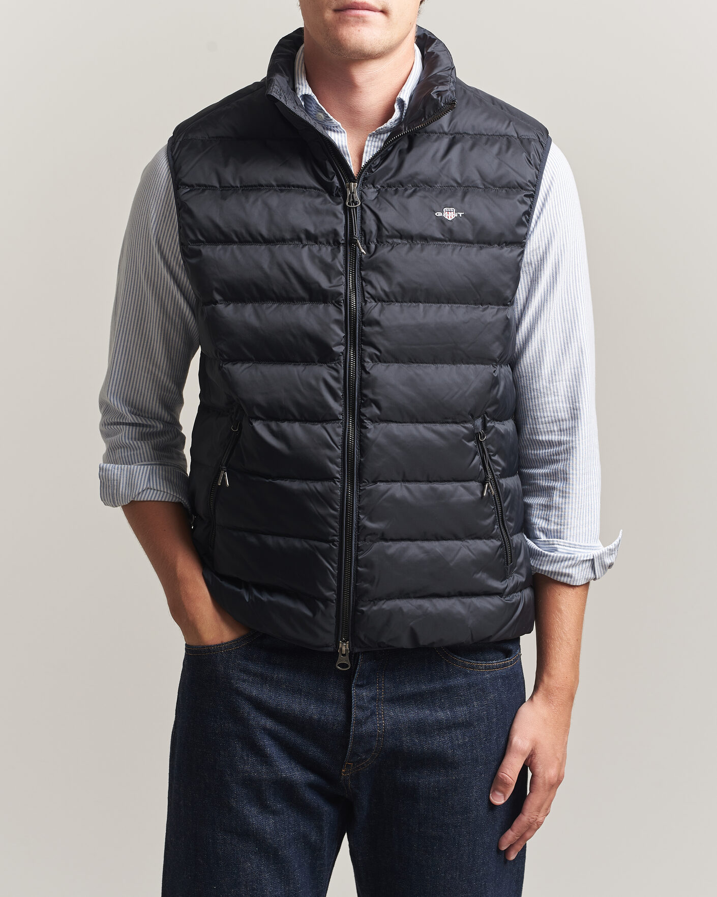 Herr | Västar | Gant | Light Down Vest Black