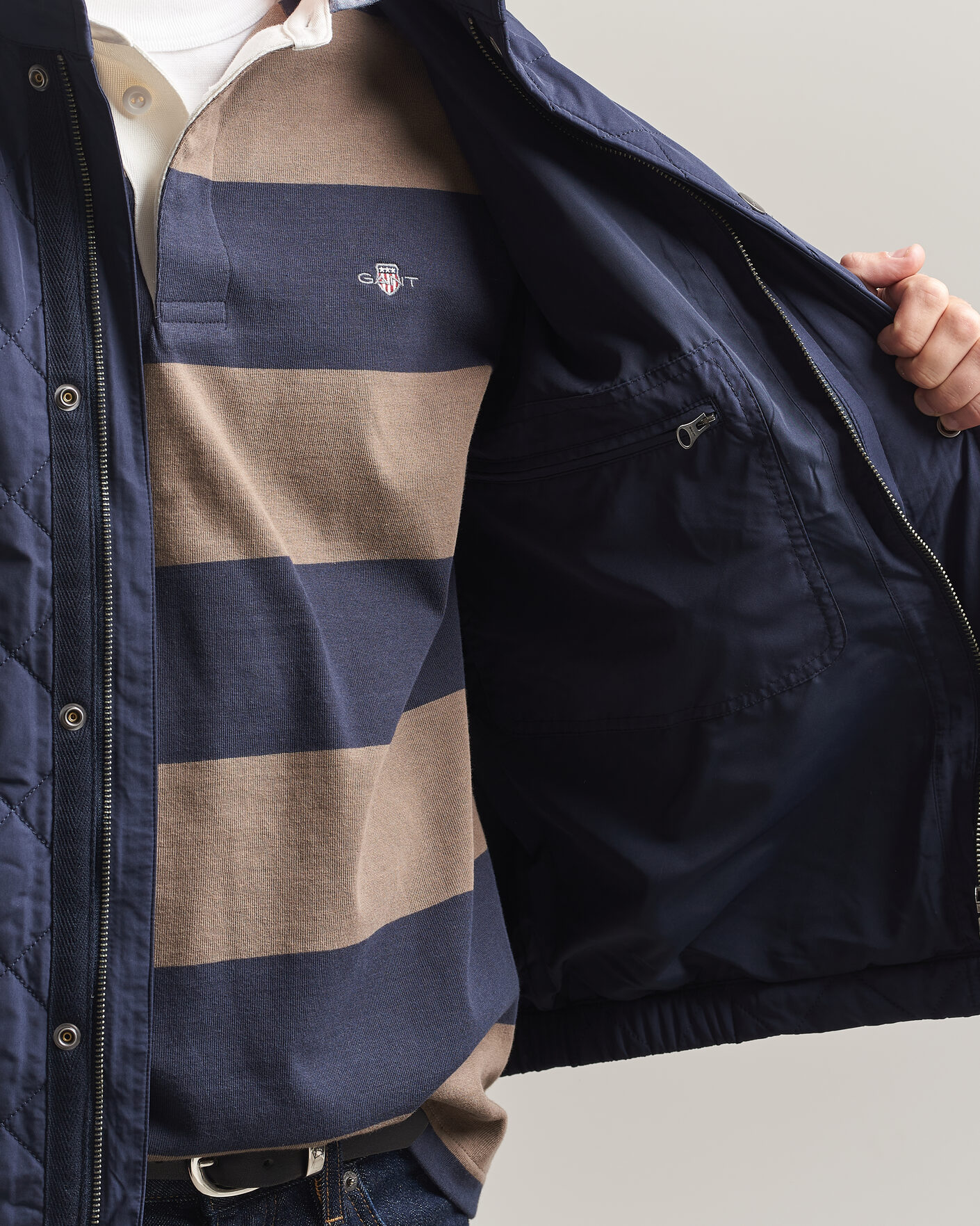 Herr | Jackor | Gant | Classic Quilted Jacket Evening Blue