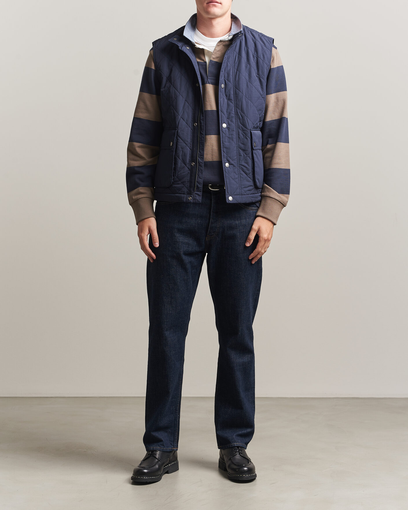 Herr | Västar | Gant | Classic Quilted Vest Evening Blue