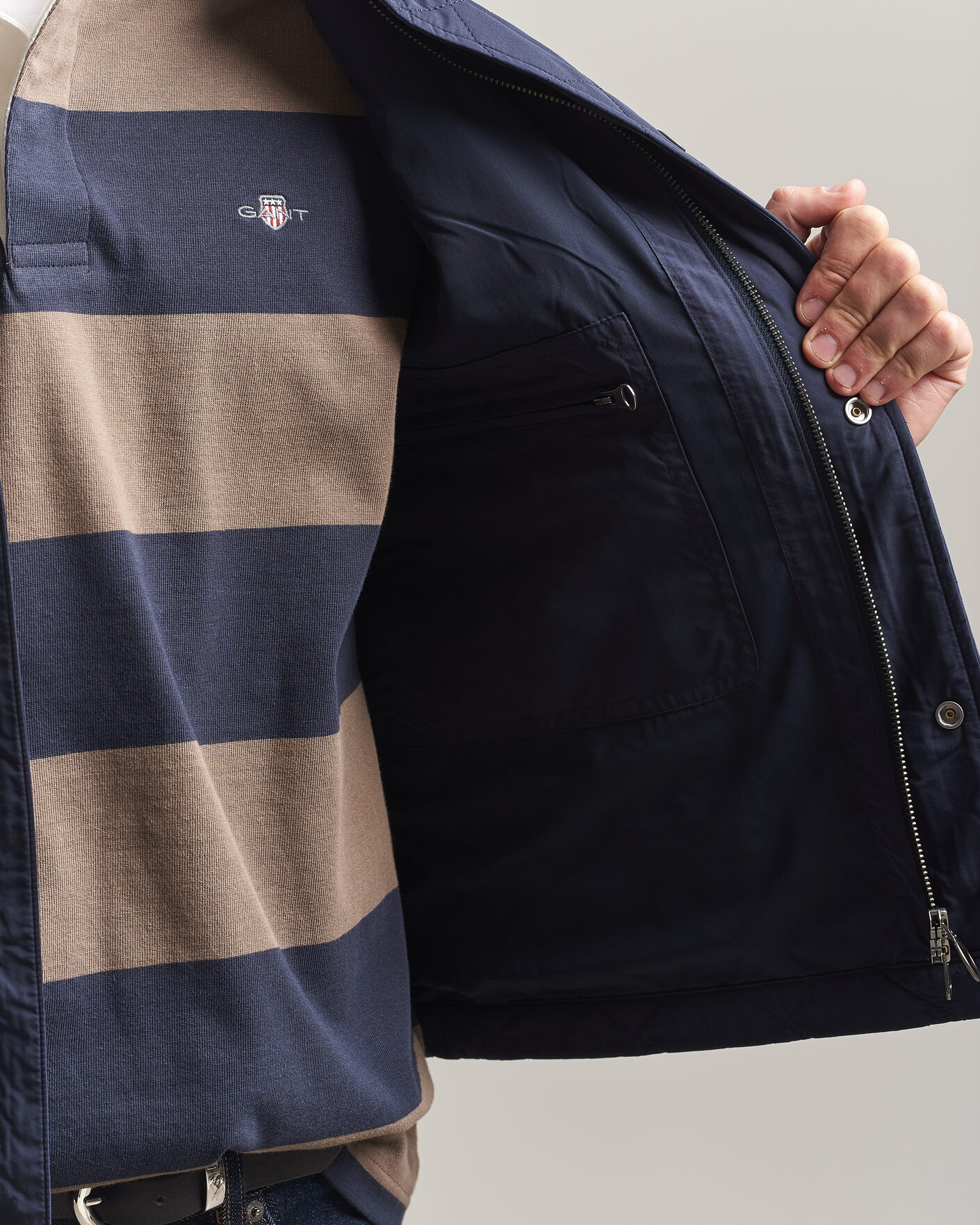 Herr | Västar | Gant | Classic Quilted Vest Evening Blue