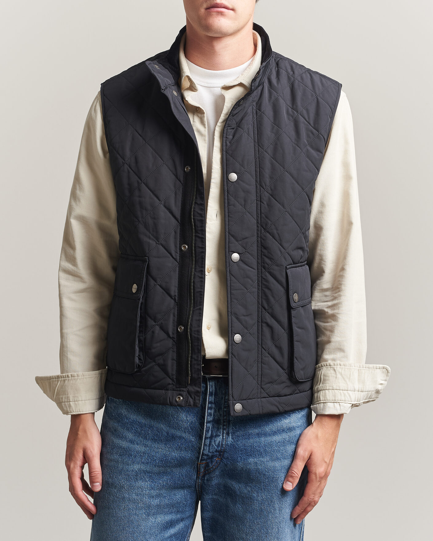 Herr | Västar | Gant | Classic Quilted Vest Black