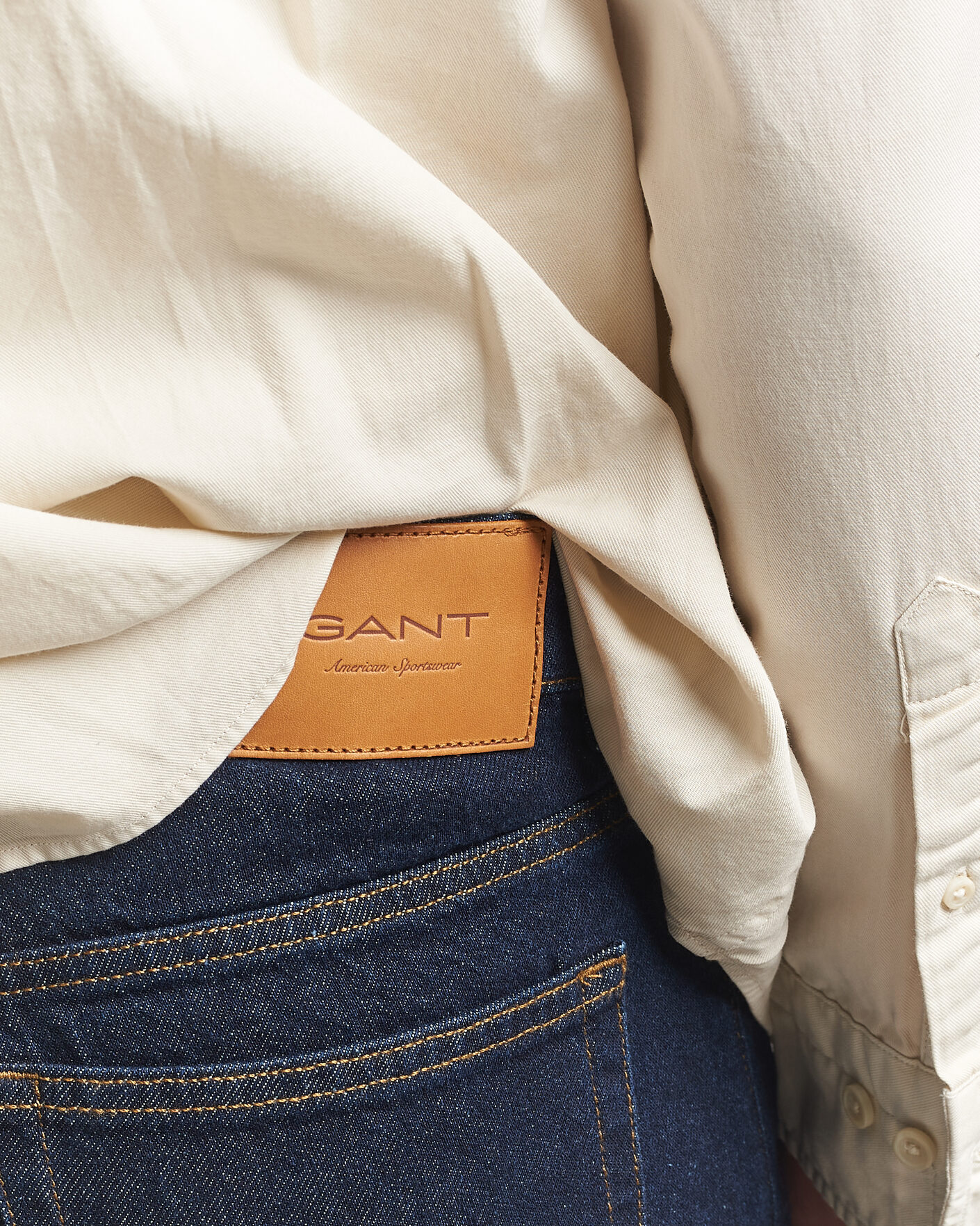Herr | Jeans | Gant | Straight Fit Jeans Dark Blue