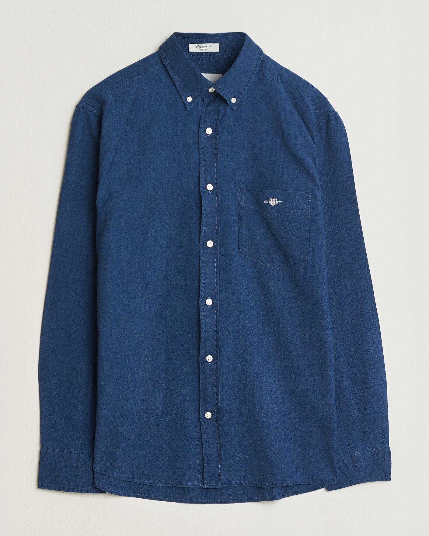 Herr | Skjortor | Gant | Regular Fit Indigo Oxford Shirt Dark Blue