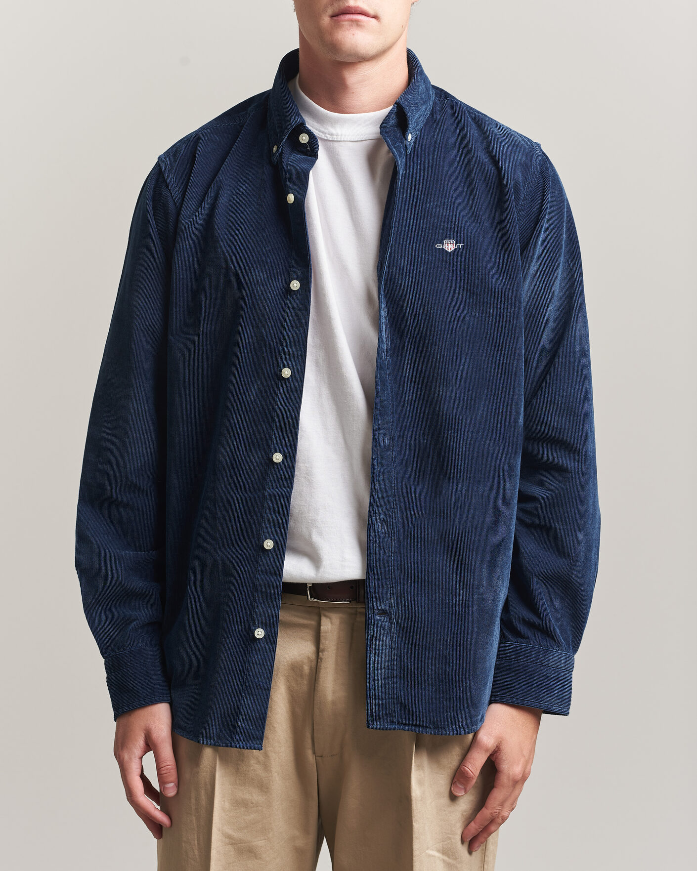 Herr | Skjortor | Gant | Indigo Corduroy Shirt Dark Blue