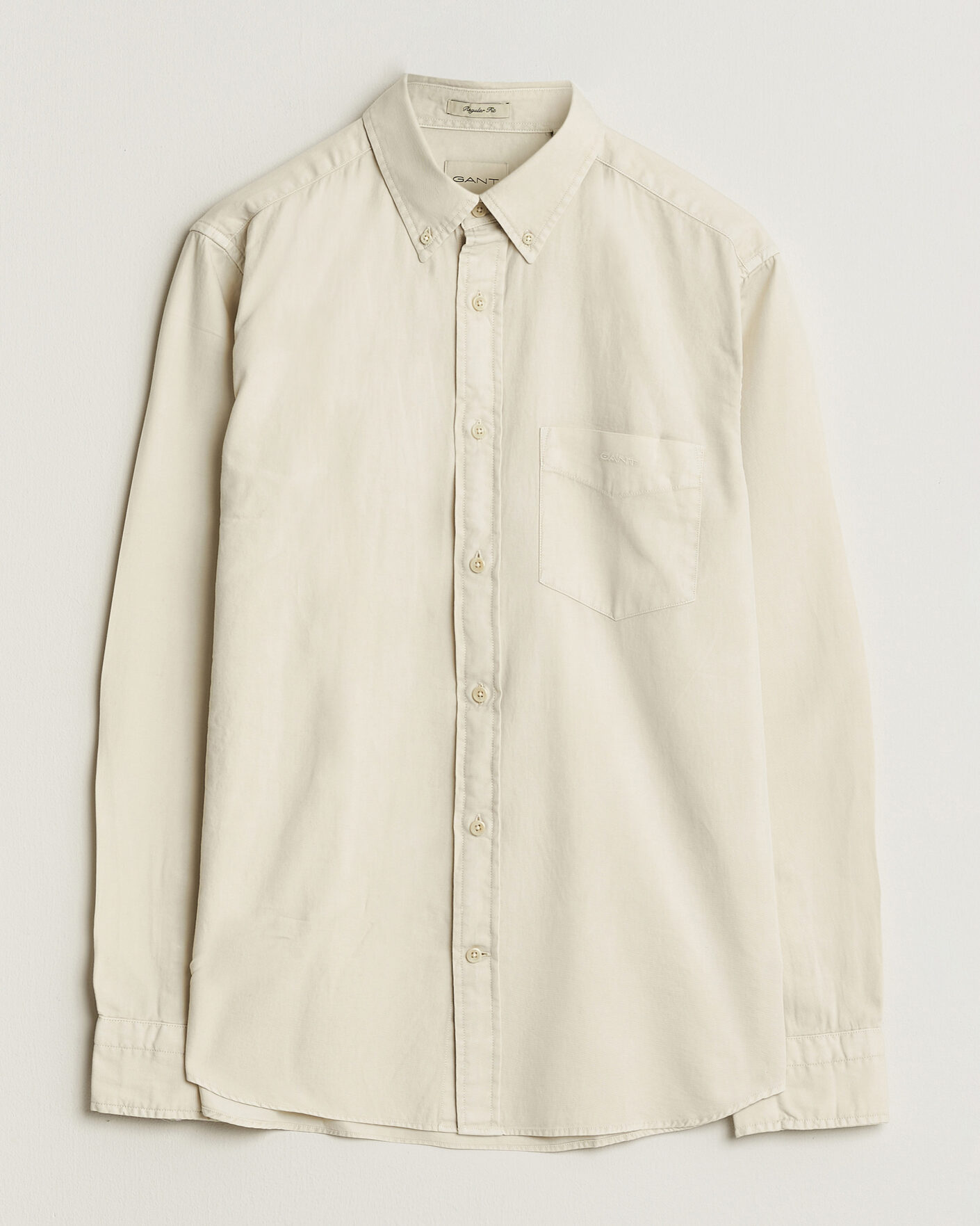 Herr | Skjortor | Gant | Regular Fit Garment Dyed Twill Shirt Sand